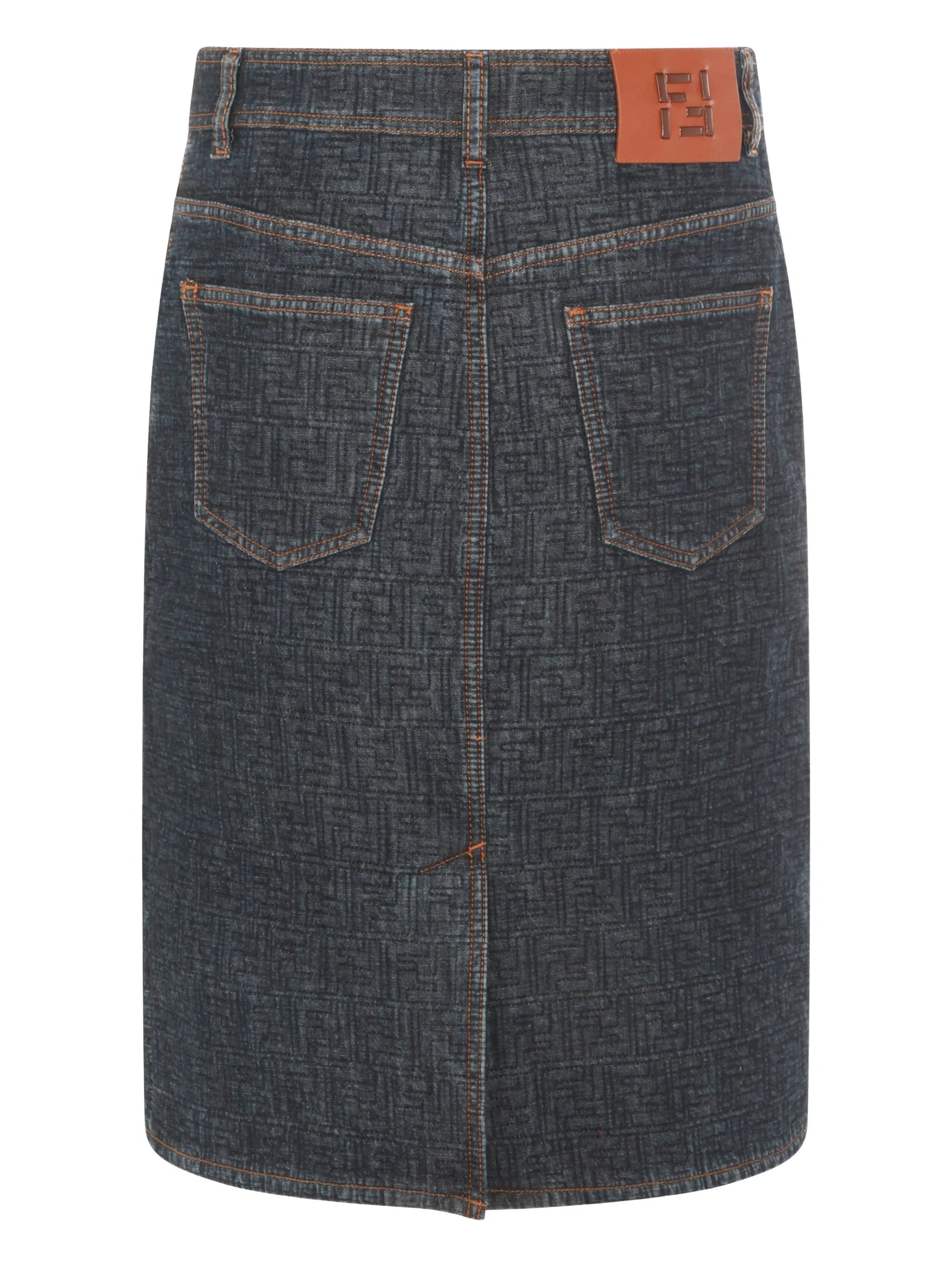 Gonna Ff Padded Denim Blue
