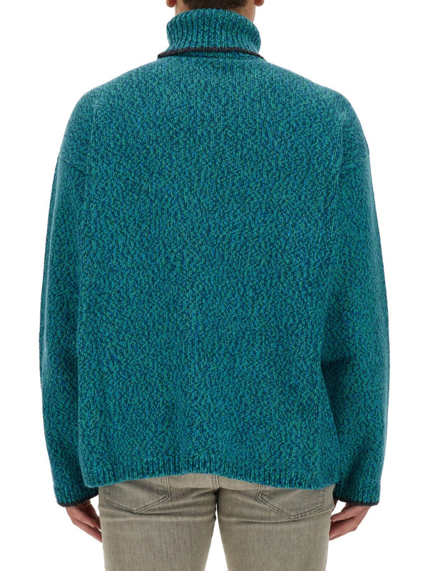 Jersey With Logo Multicolour Wool Polyamide Jumpers