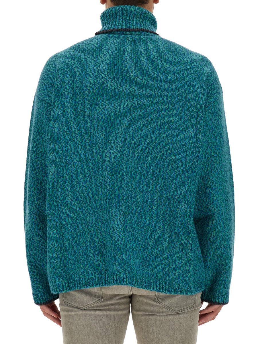 Jersey With Logo Multicolour Wool Polyamide Jumpers