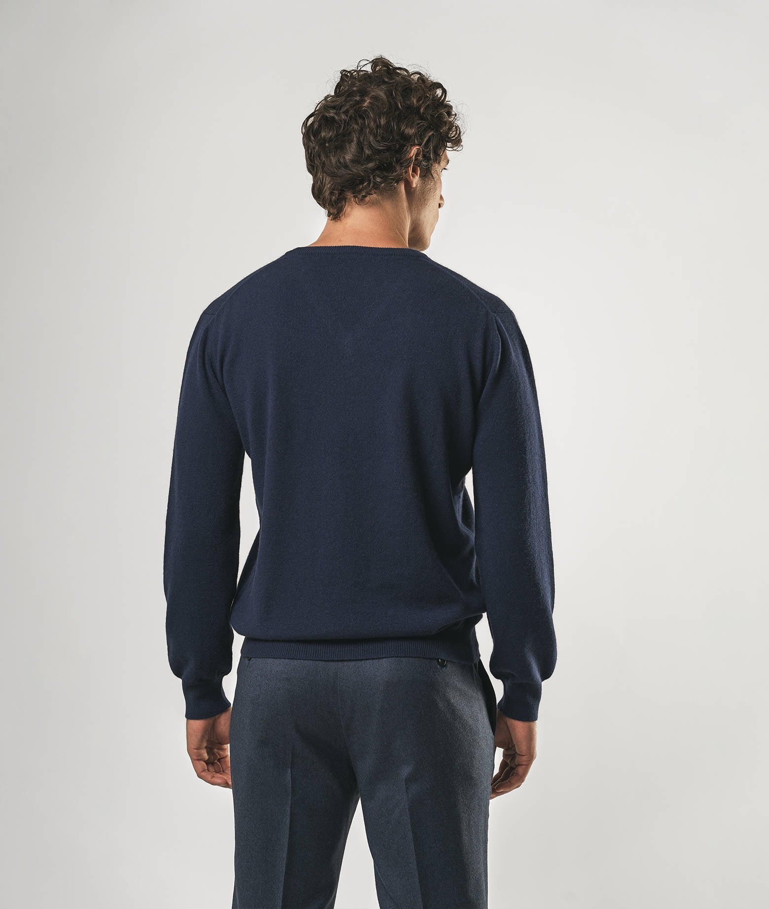 V-Neck Cashmere Sweater Stoccolma Navy V Neck