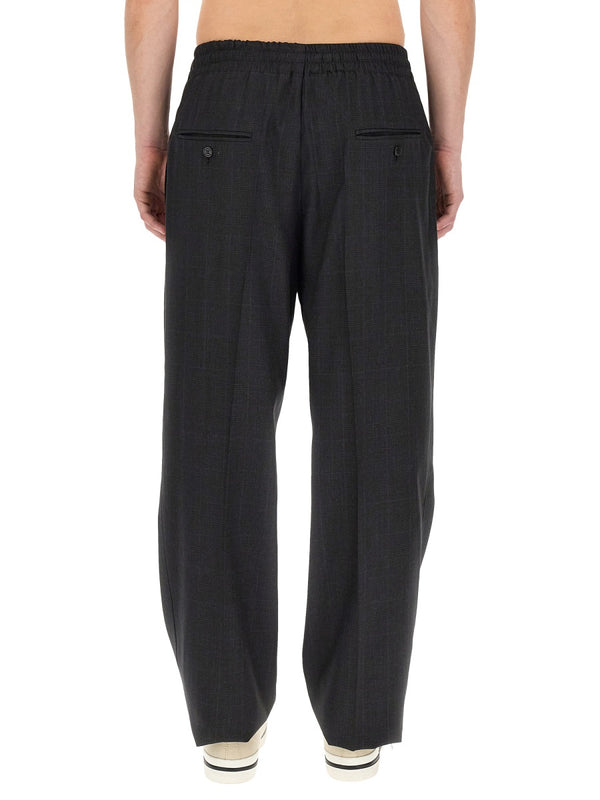 Nahili Pants Grey Virgin Wool Trousers