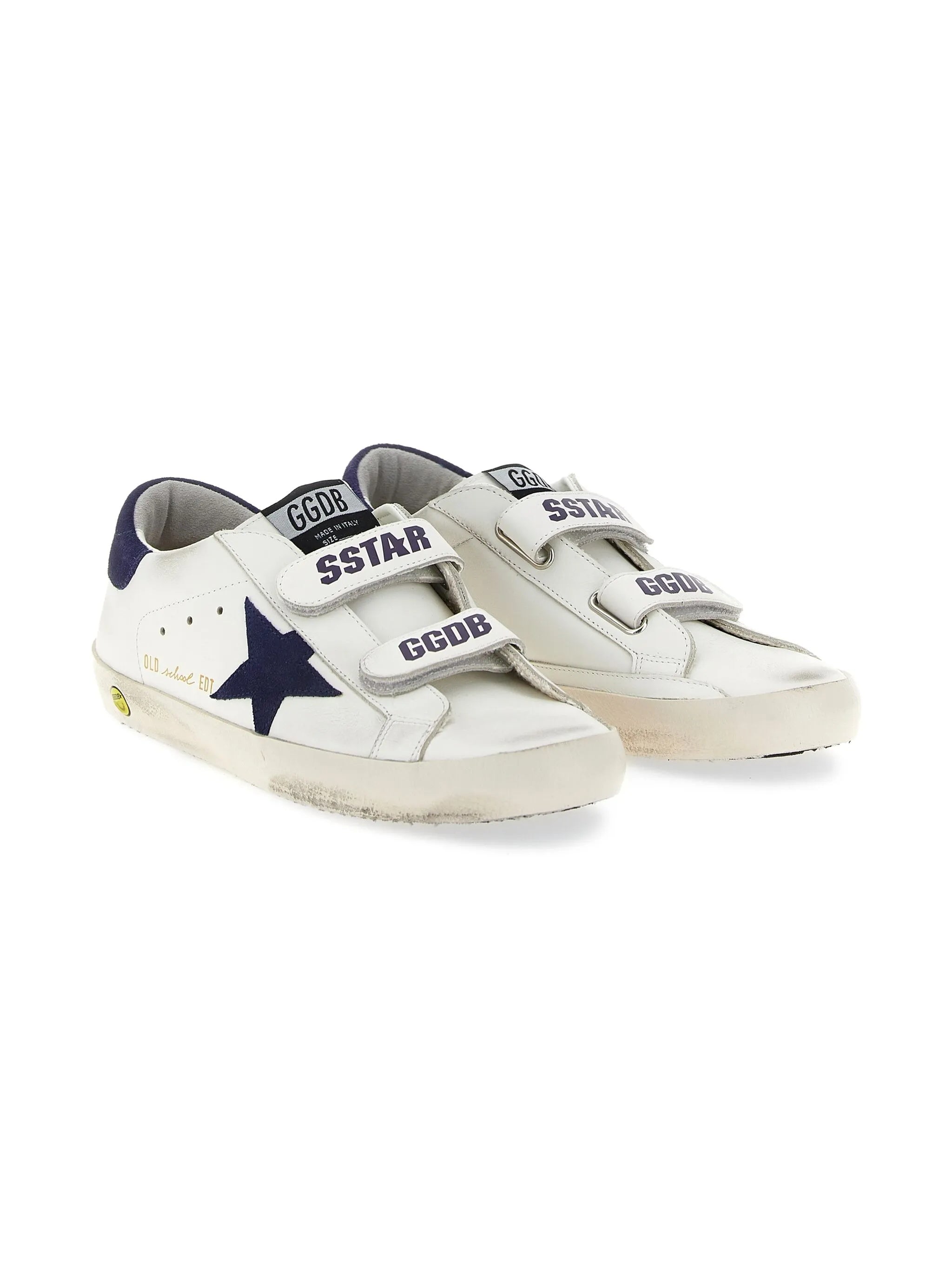 Old School Leather Upper Suede Star And Heel White Calzature