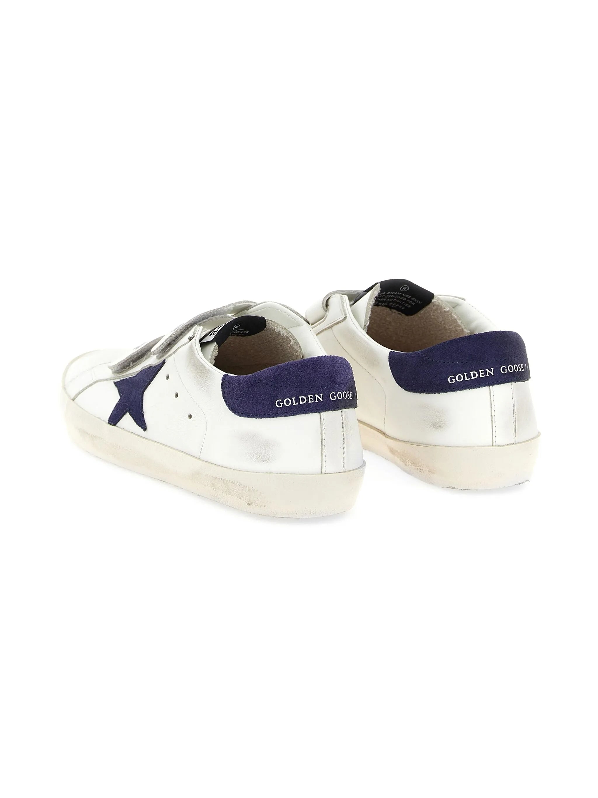 Old School Leather Upper Suede Star And Heel White Calzature