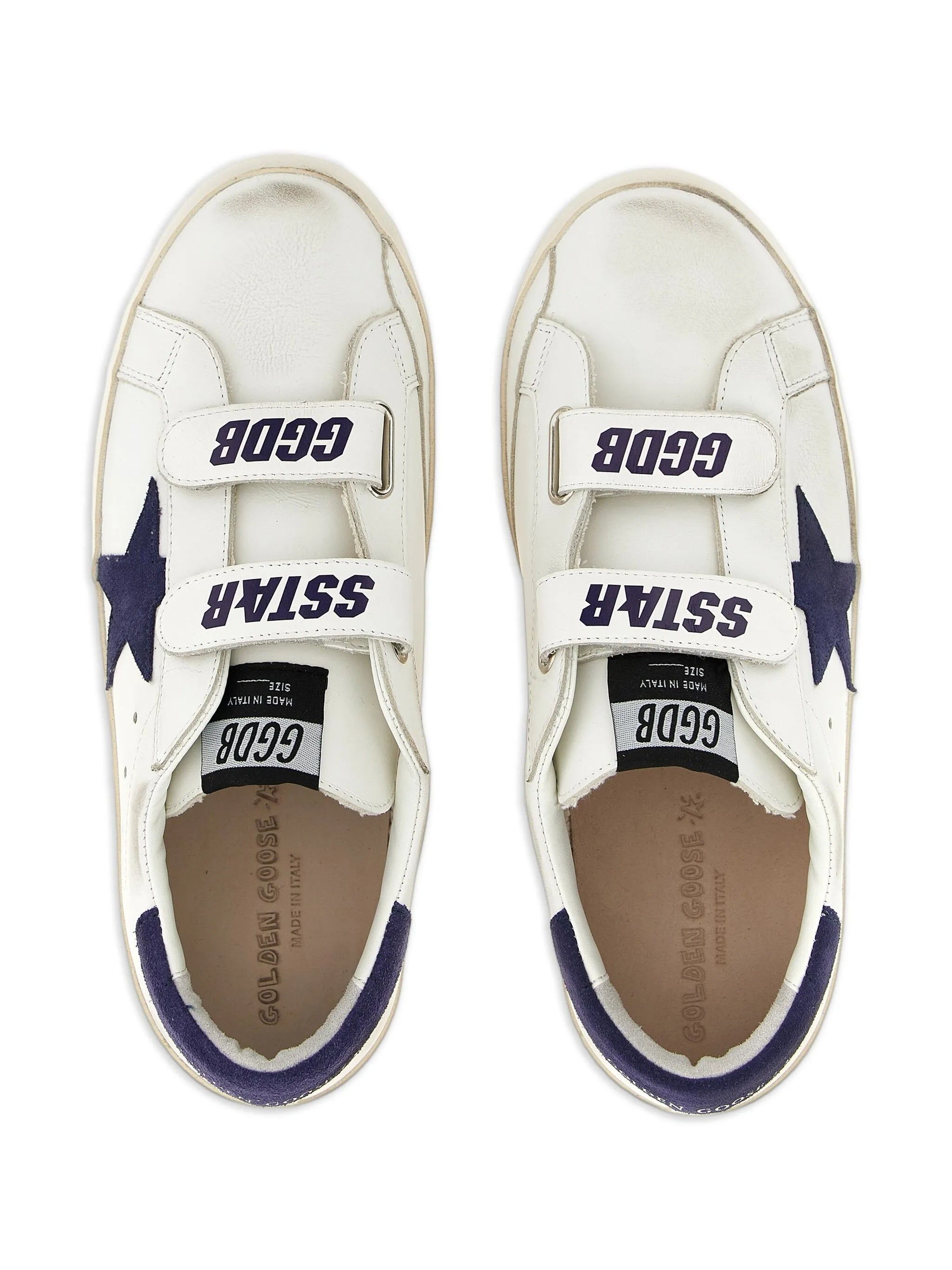 Old School Leather Upper Suede Star And Heel White Calzature