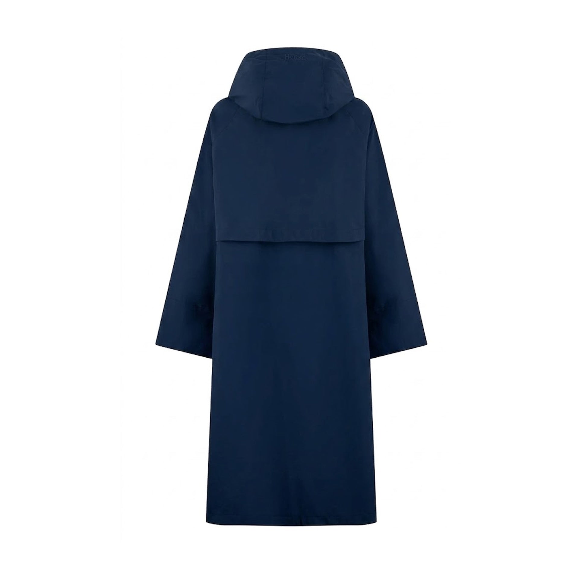 Herno Long Trench Coat Blue Polyester