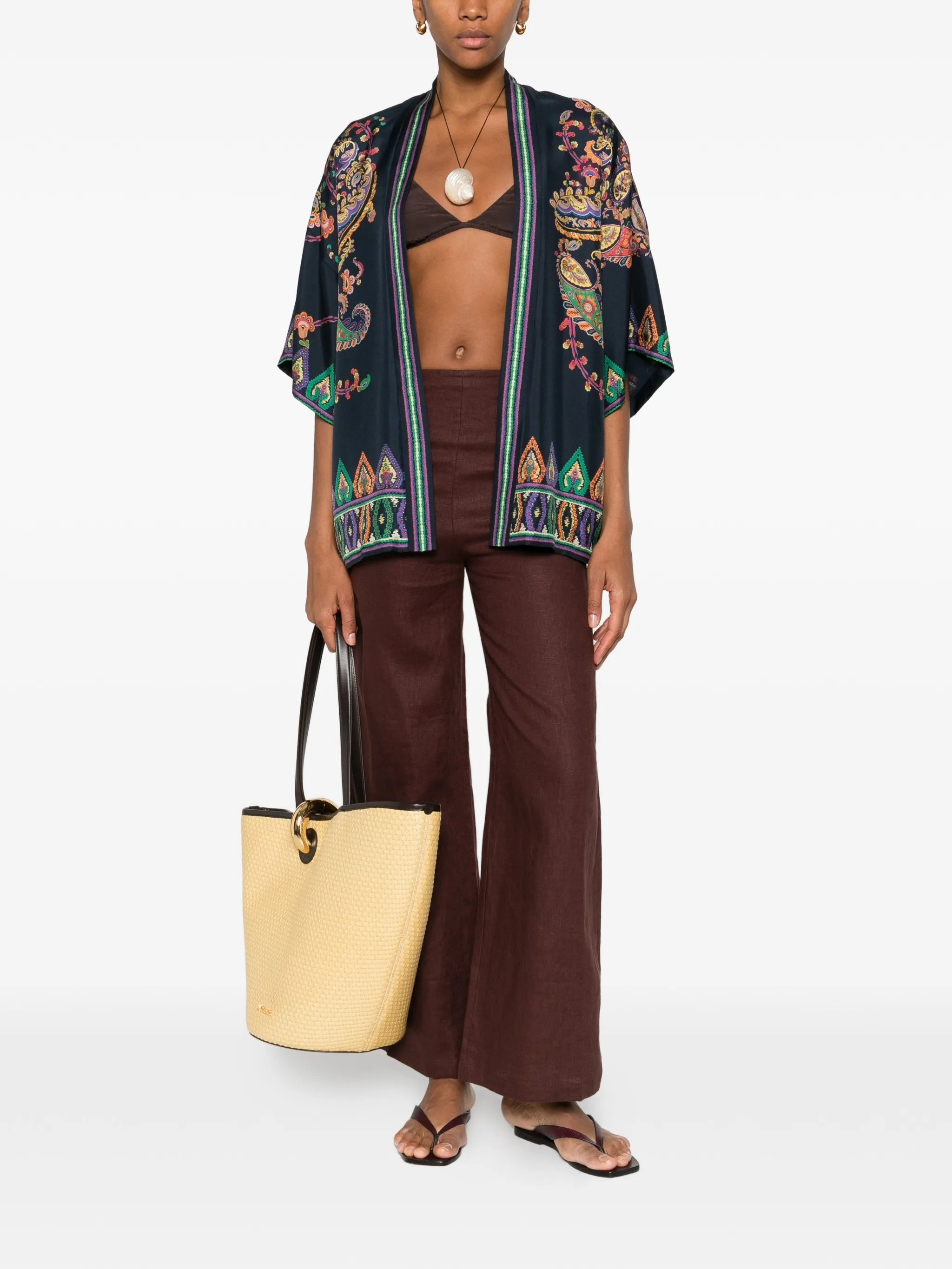 Printed Kesa Jacket Blue Giacca