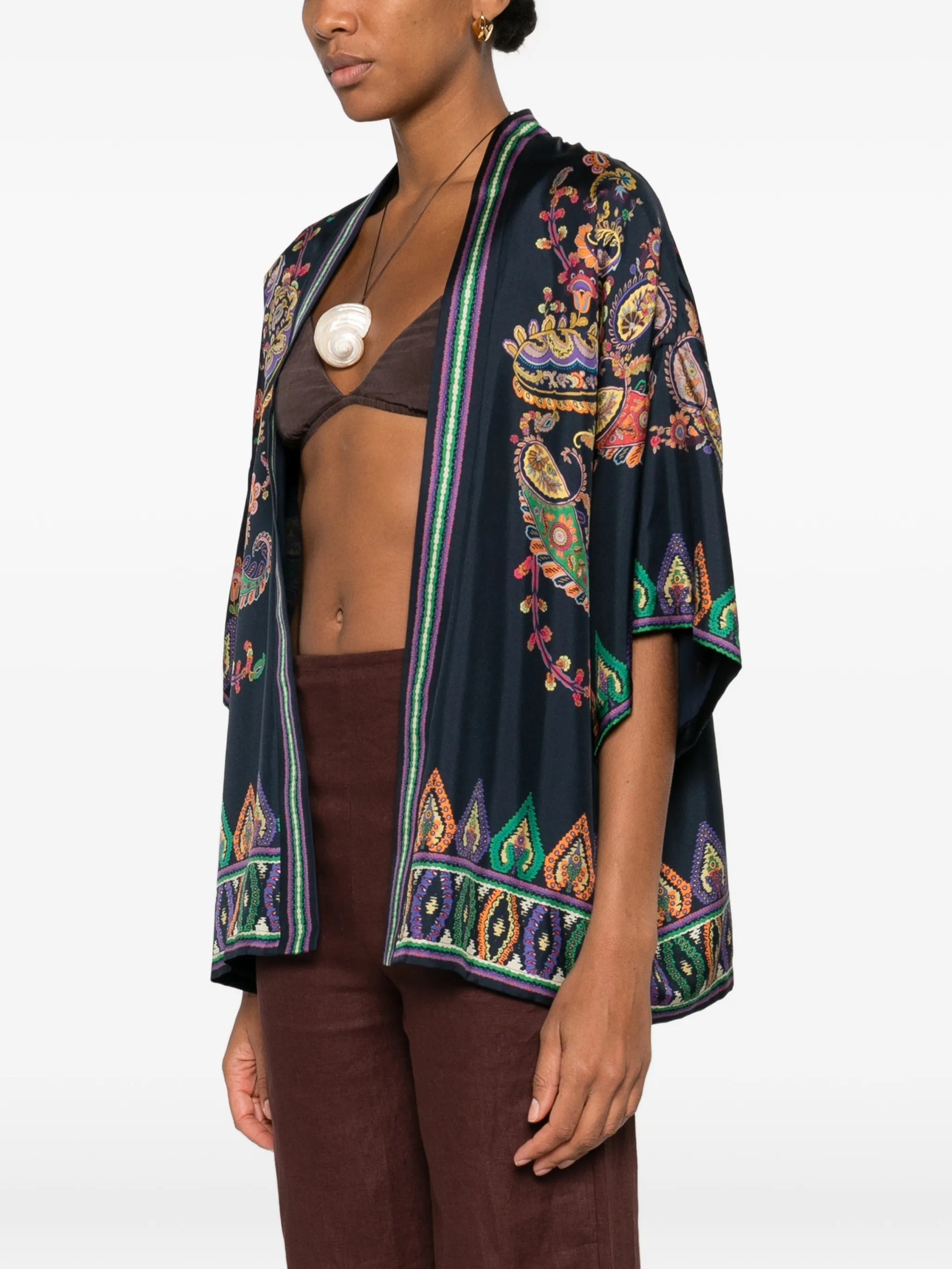Printed Kesa Jacket Blue Giacca