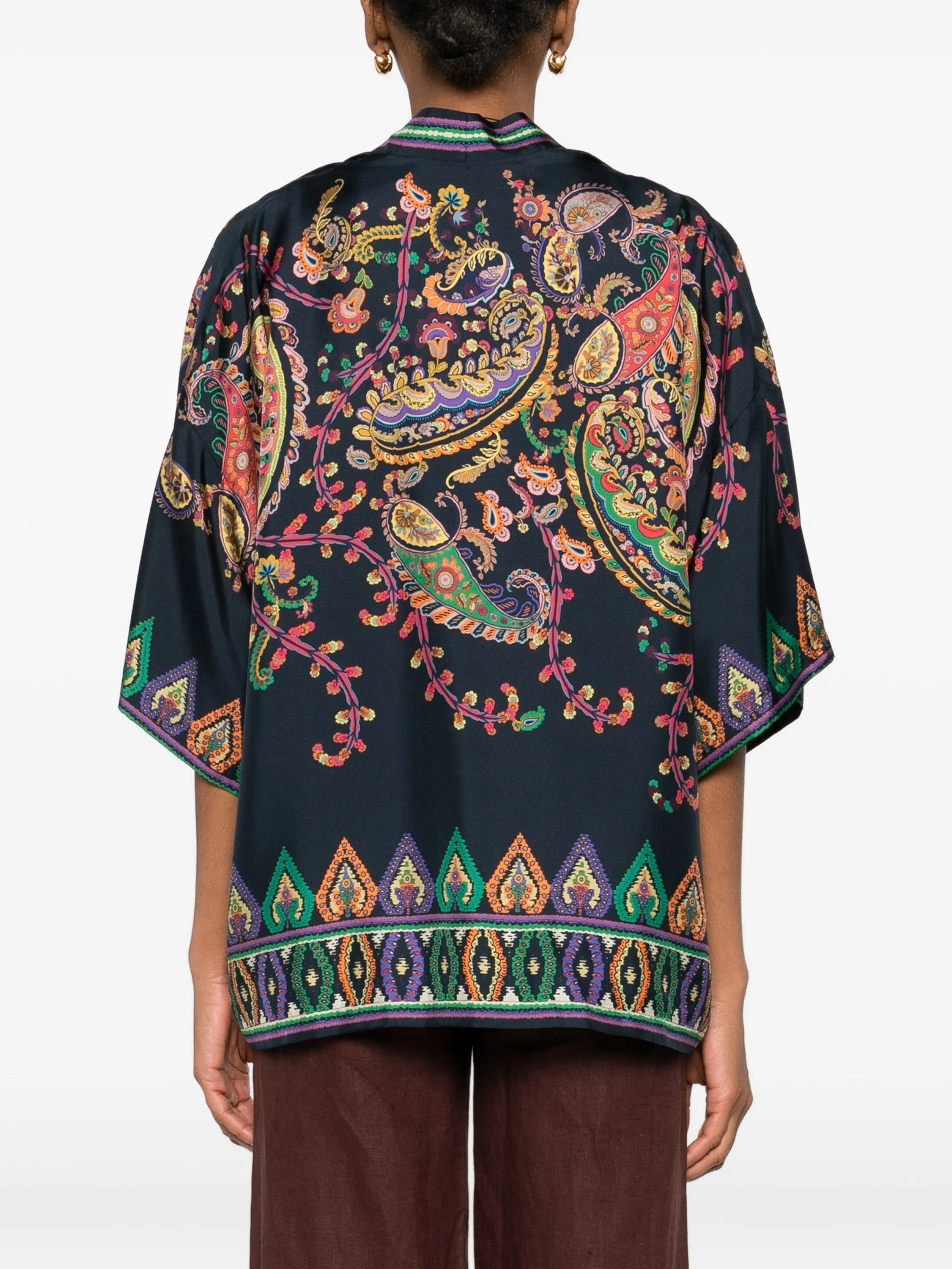 Printed Kesa Jacket Blue Giacca