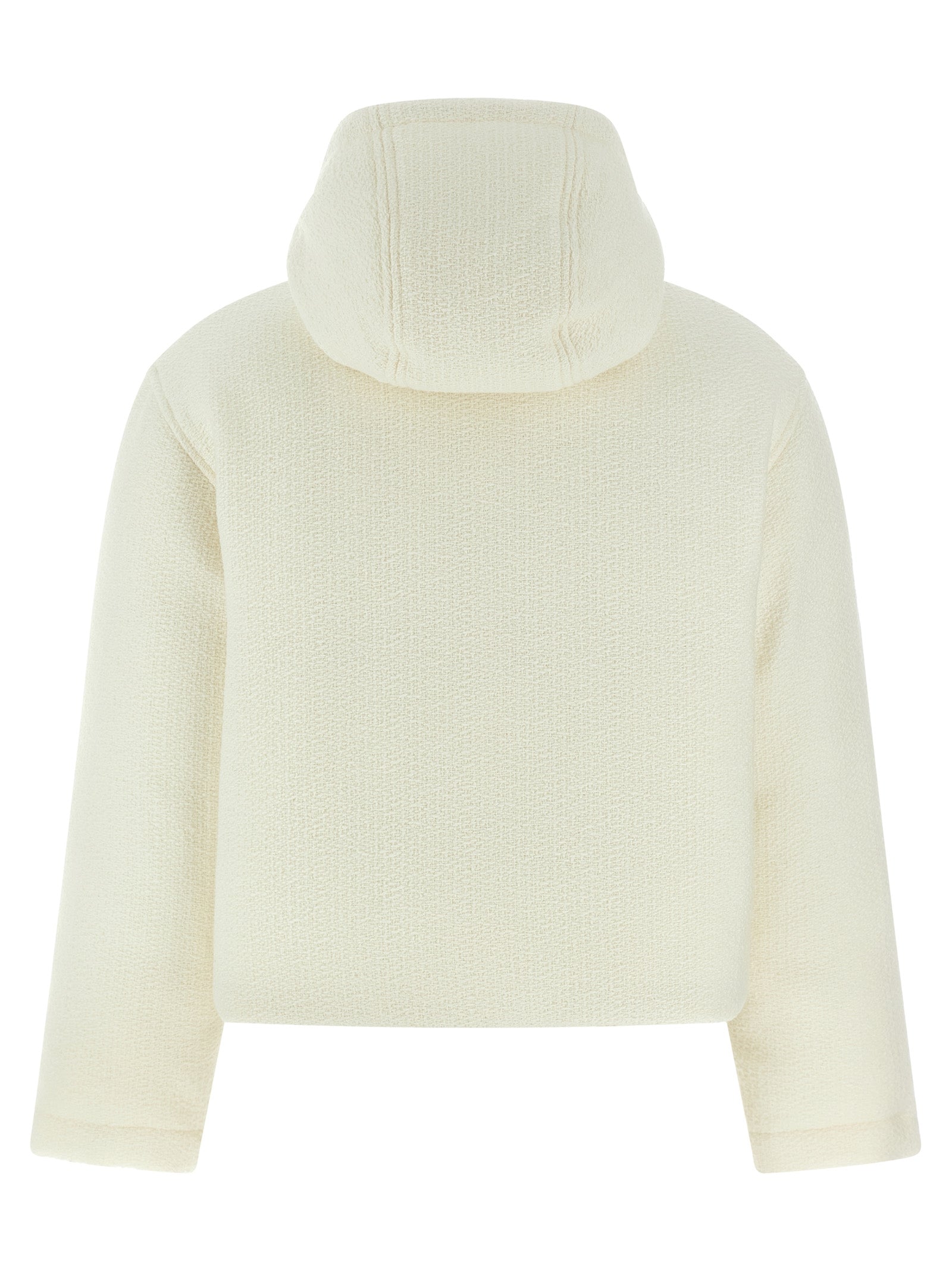 Bouclé wool jacket White Down Jacket, Parka, Casual