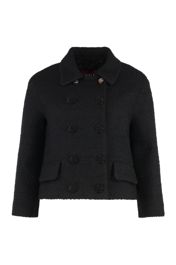Wool Blend Blazer Black Jacket