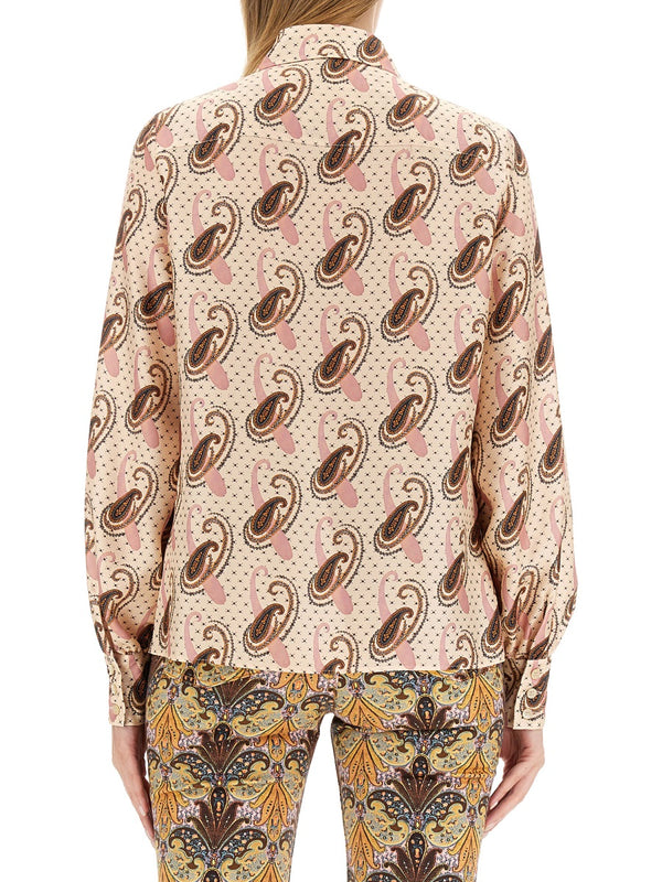 Paisley Print Shirt Multicolour Silk