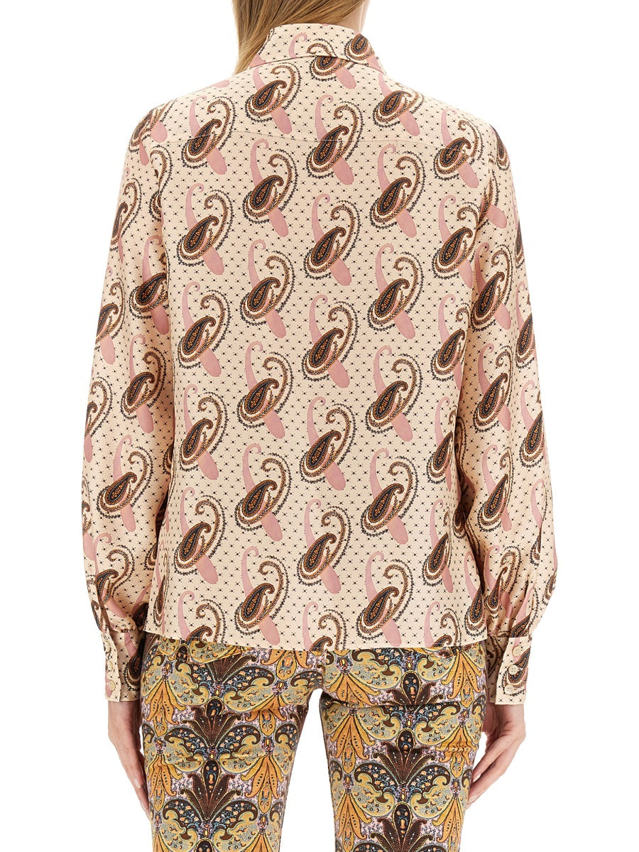 Paisley Print Shirt Multicolour Silk