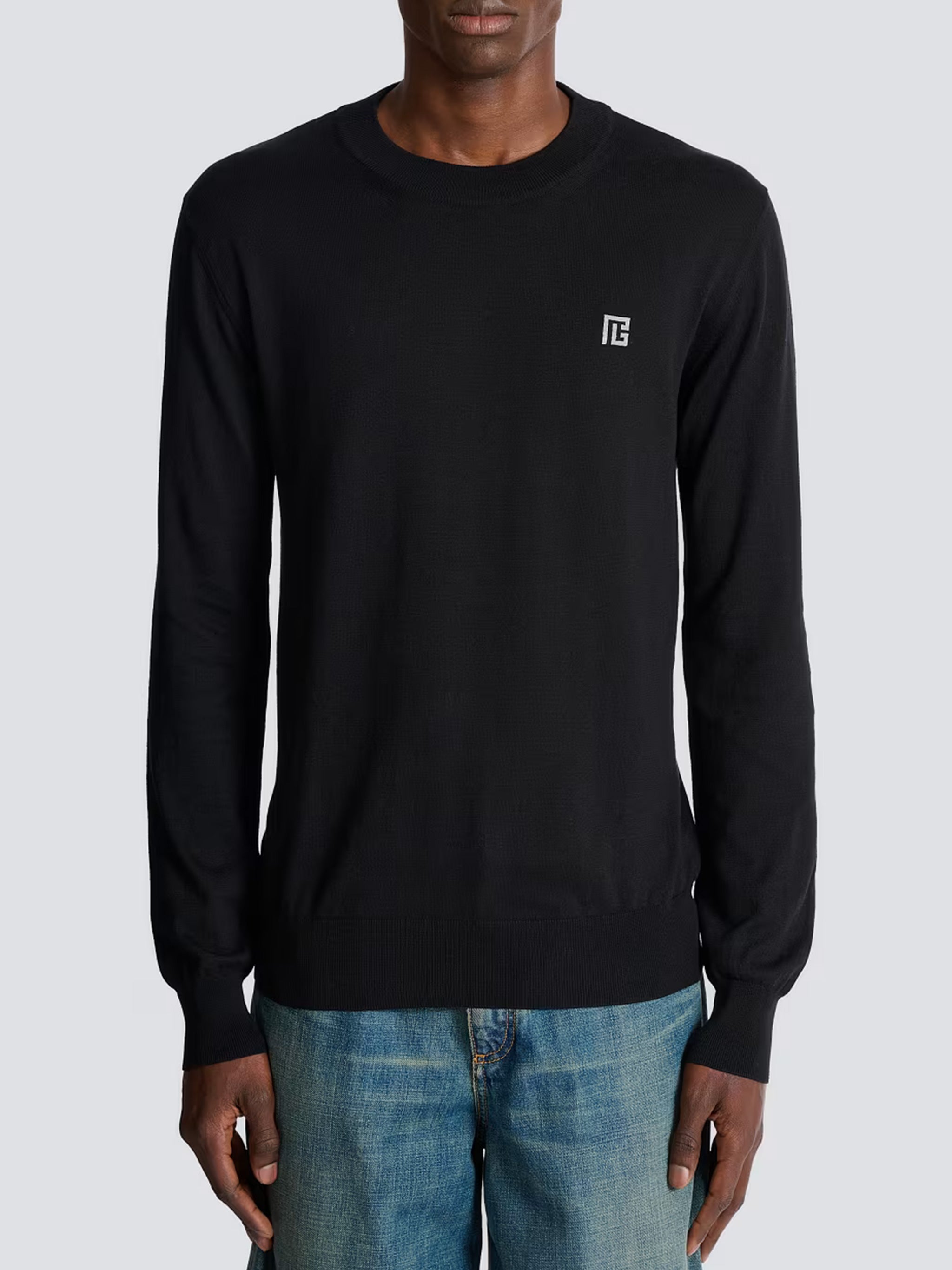 Classic Crew Neck Sw Black Felpa