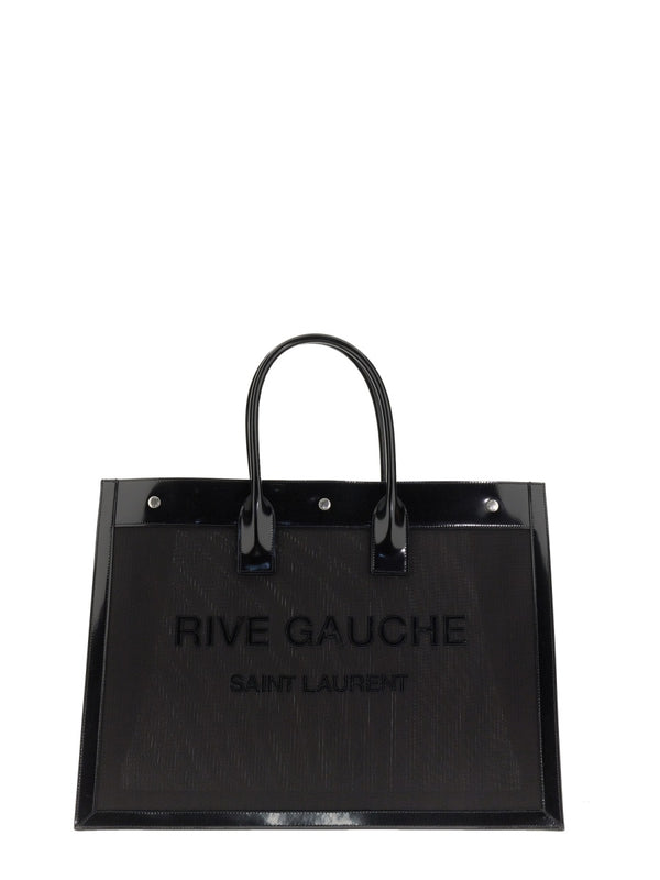 Rive Gauche Medium Tote Bag Black Polyamide Shoulder