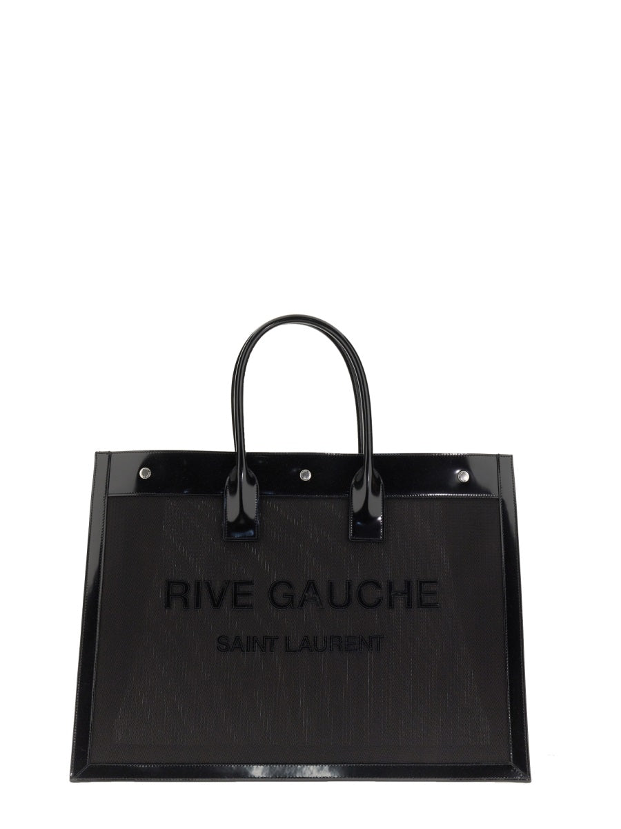 Rive Gauche Medium Tote Bag Black Polyamide Shoulder
