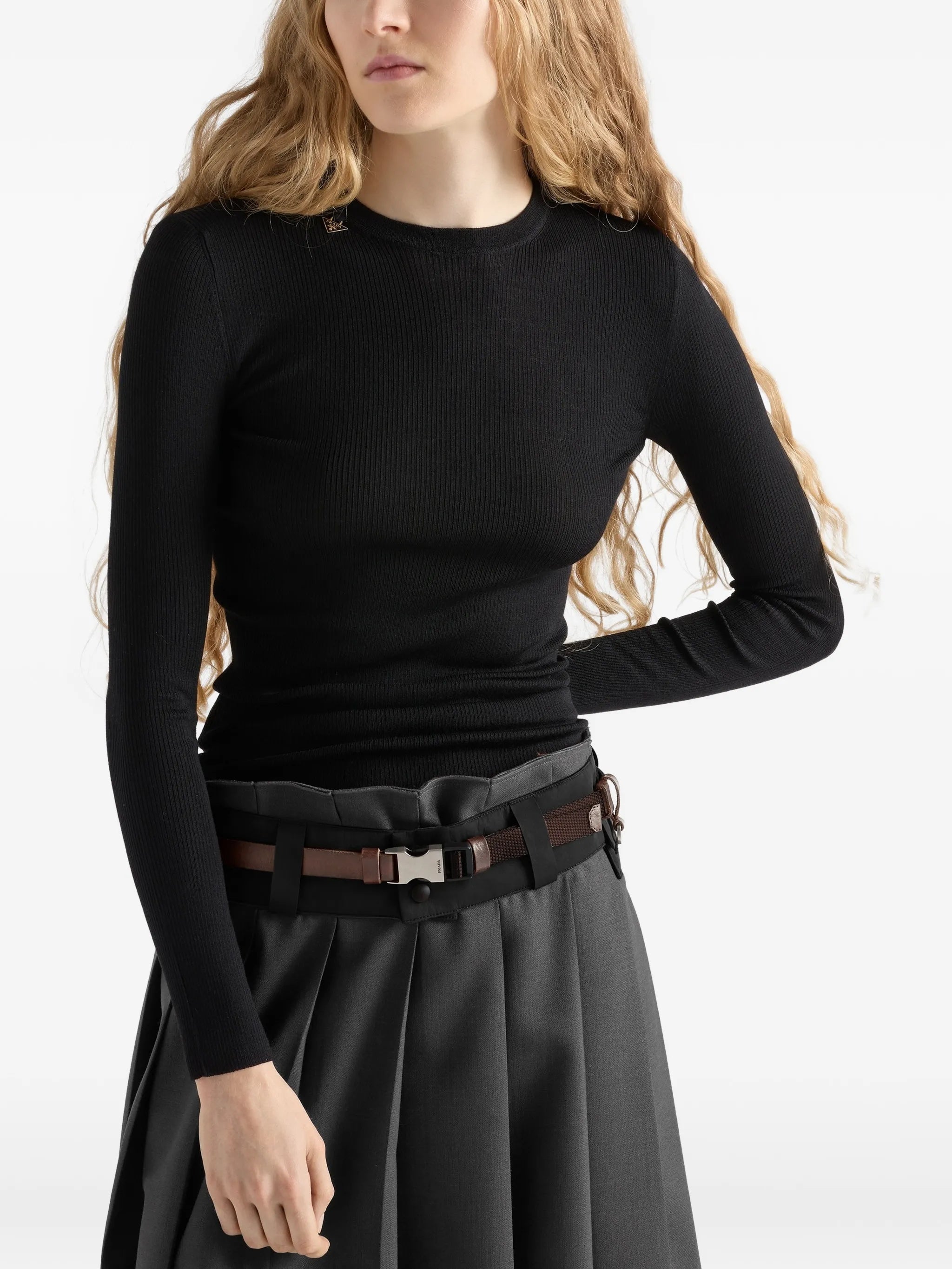 Superfine Wool F.21 Black Maglia
