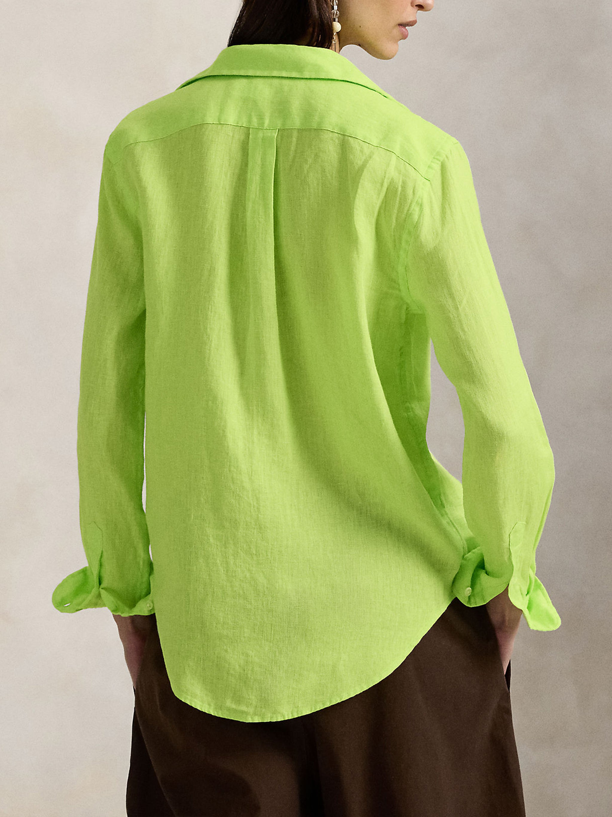 Button Front Shirt Green Camicia