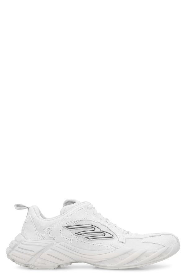 Monday Low-Top Sneakers Gray Calfskin; Polyester Trainers