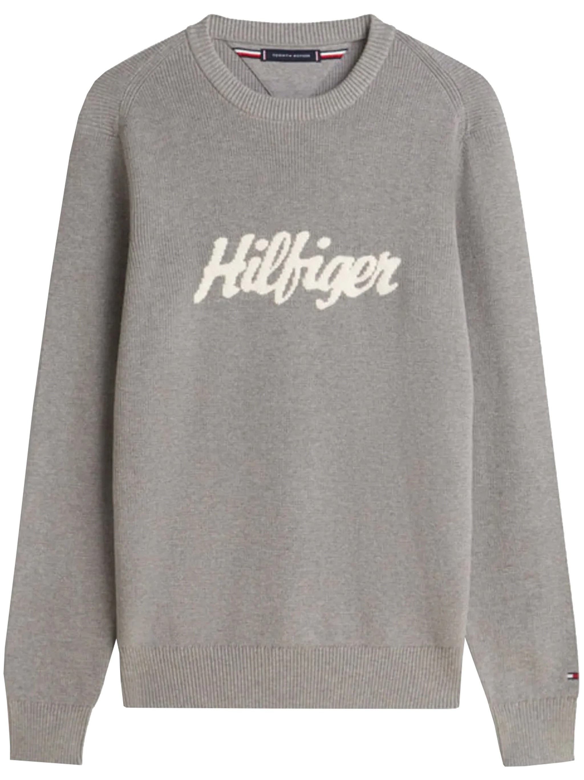 Seasonal Graphic Cotton Cneck Grey Felpa