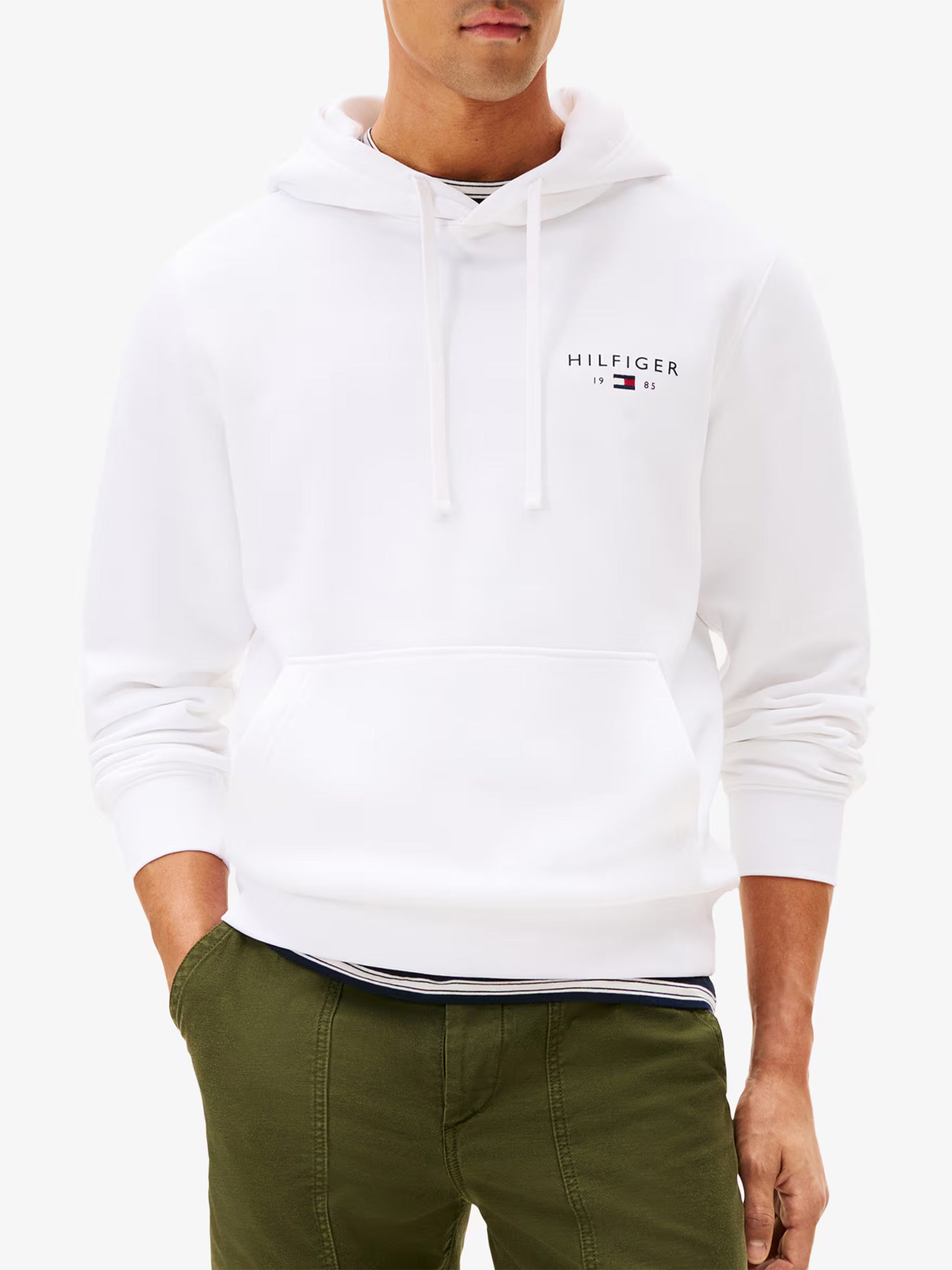 Brand Love Small Hilfiger Hoodie White Felpa