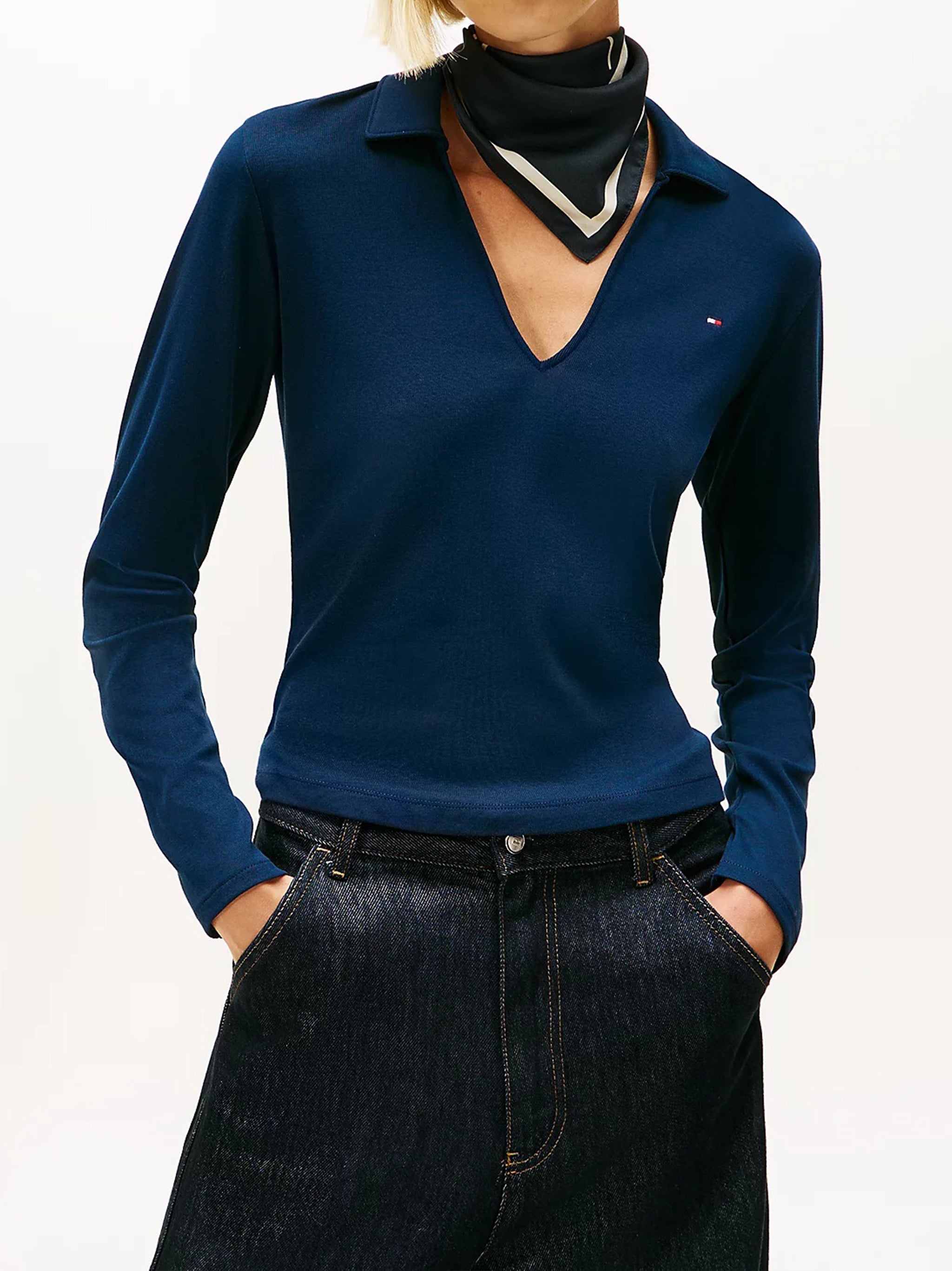 Modern Cody Ls Open Polo Blue