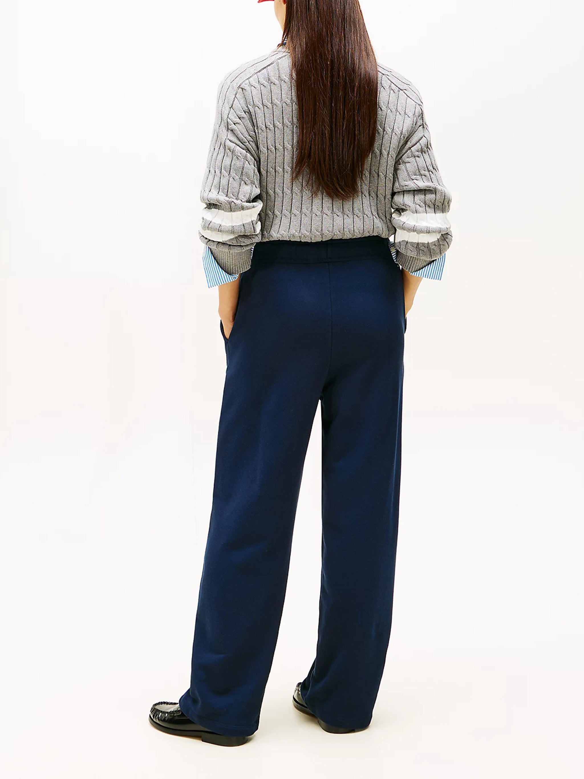 Gold Btn Script Terry Swtpnt Blue Pantaloni