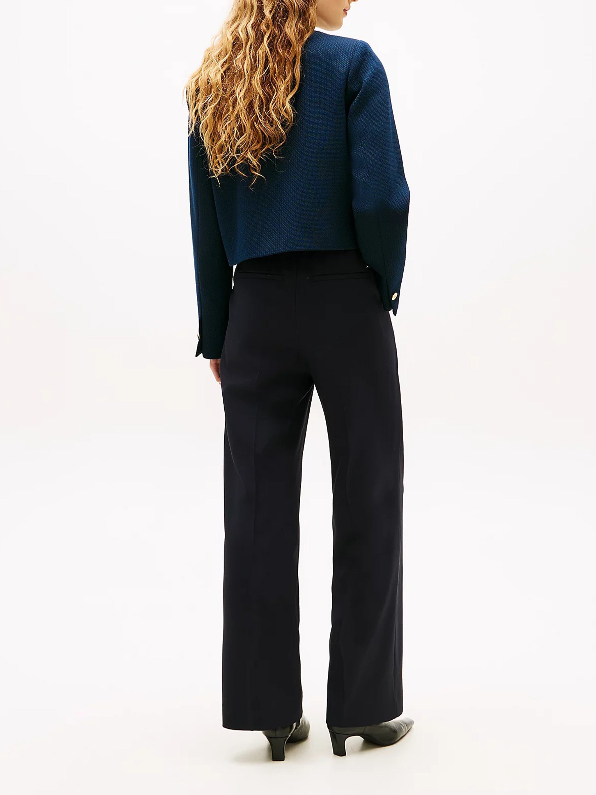 Preppy Texture Lady Jacket Blue Giacca