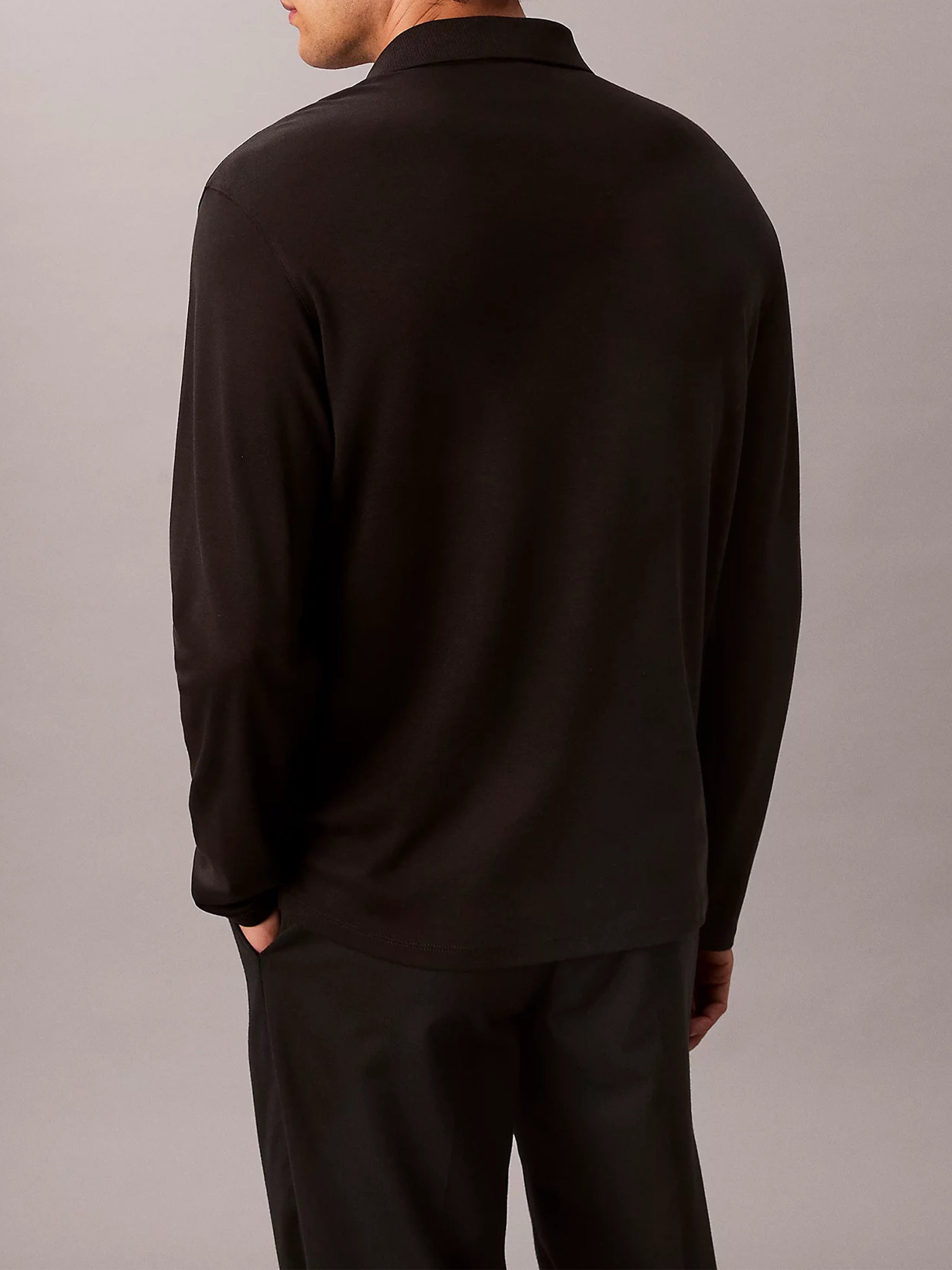 Ls Supima Cotton Solid Polo Black