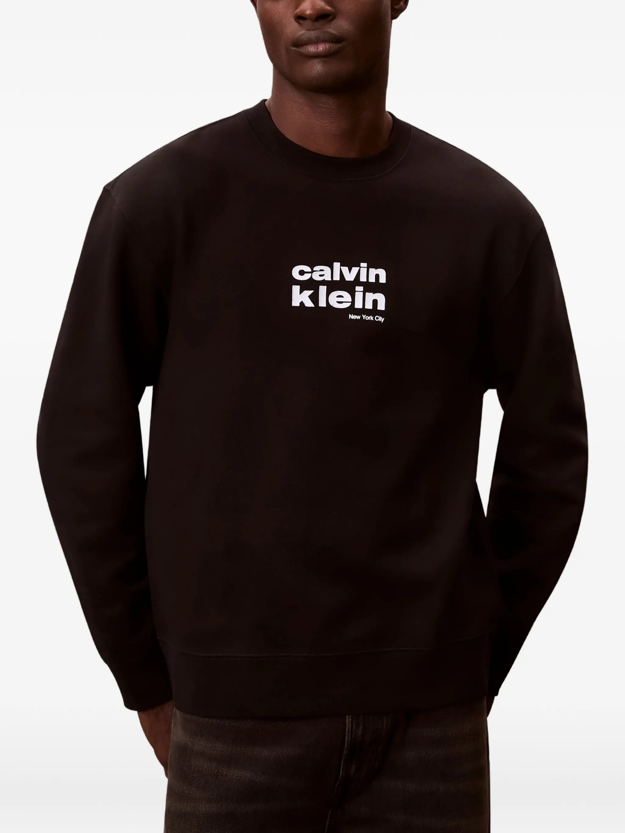 Ls 350fleece Retro Graphic Crewn Black Felpa