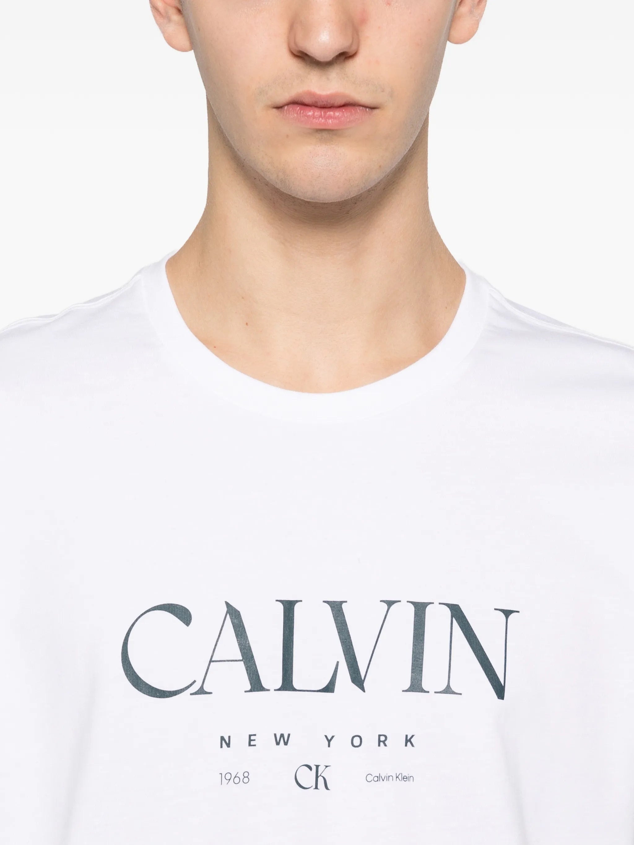 Ss 20s Ln Calvin Graphic Tee White T-shirt