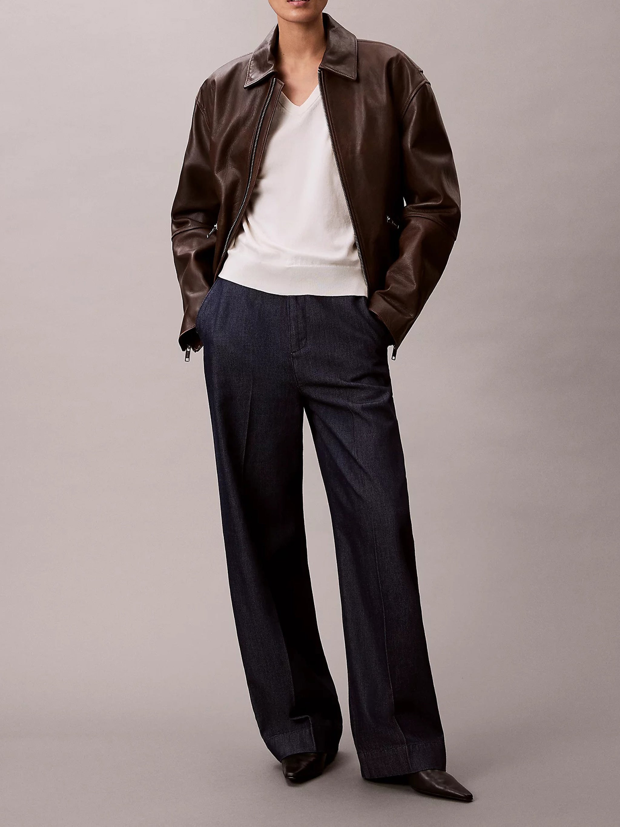 Ultra High Denim Trouser Grey Jean