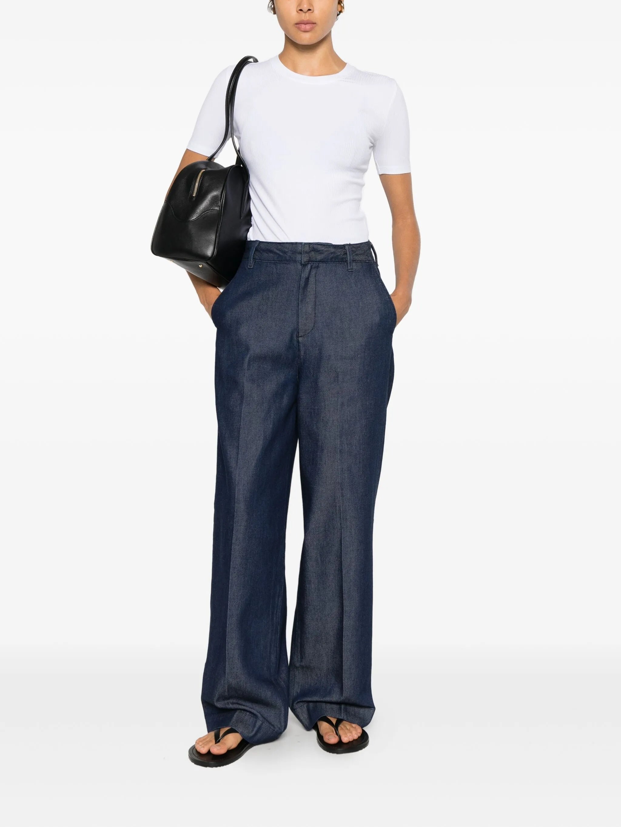 A Modal Rib Tee White T-shirt