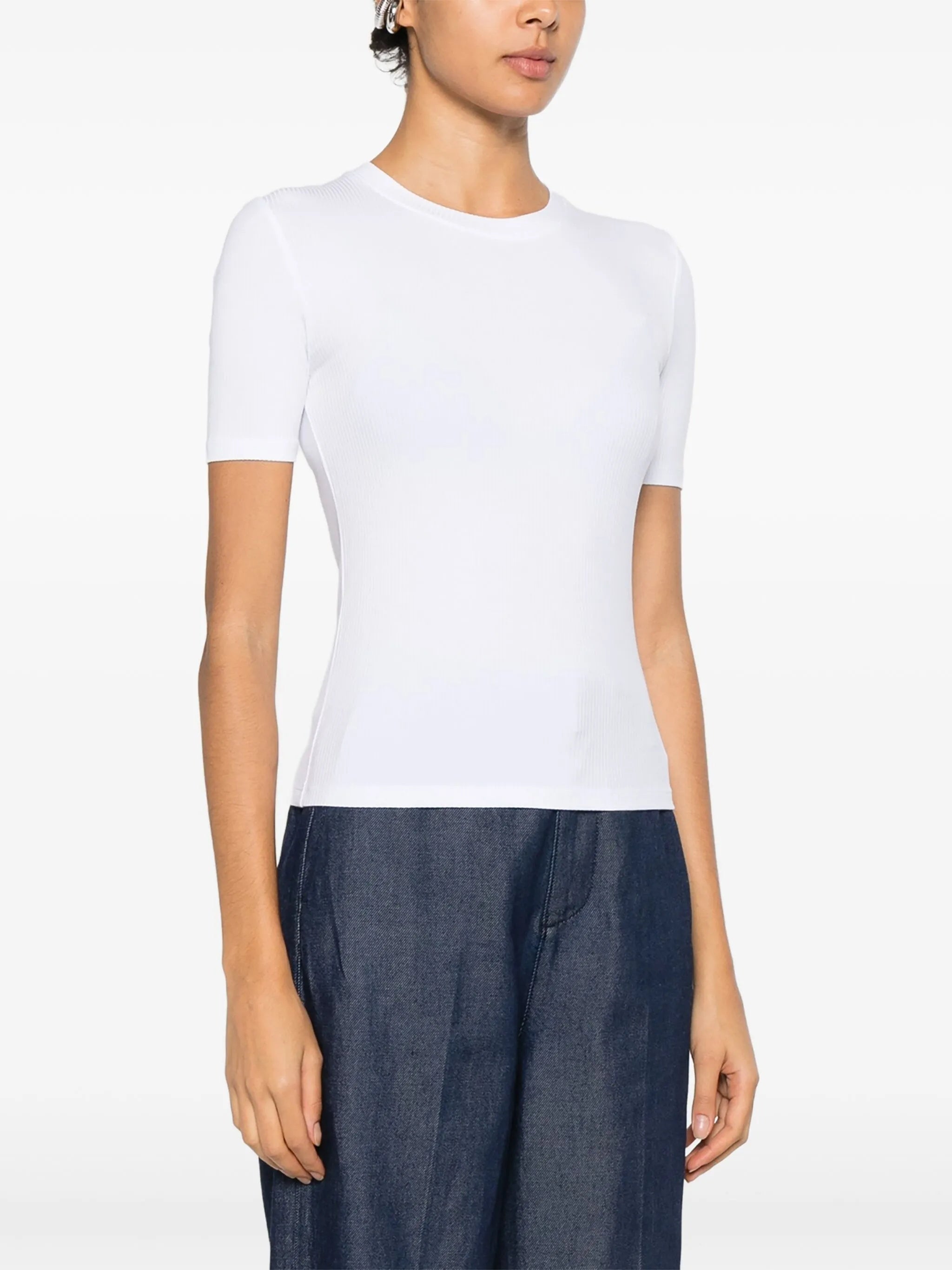 A Modal Rib Tee White T-shirt