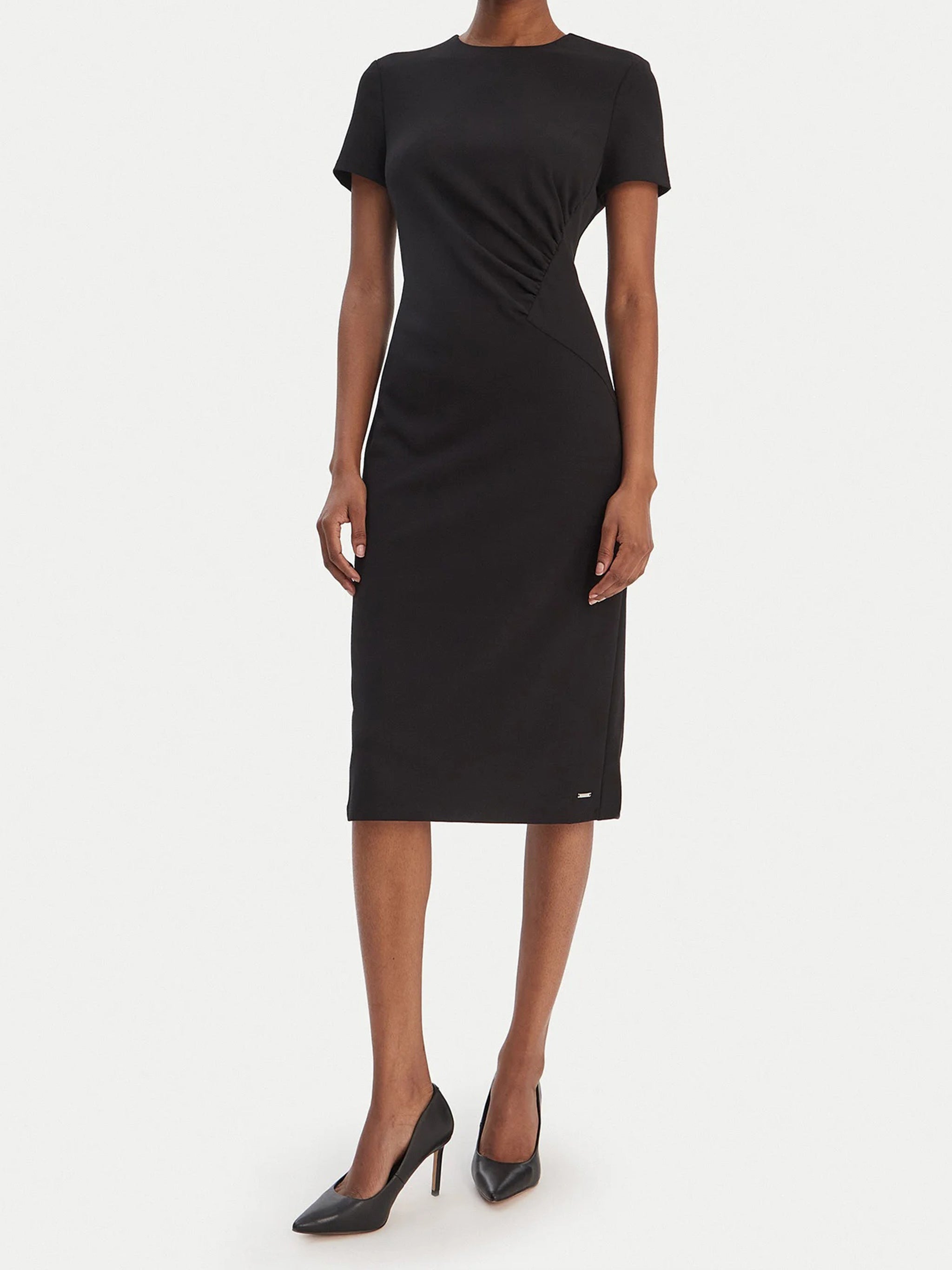 Stretch Crepe Dress Black Abito