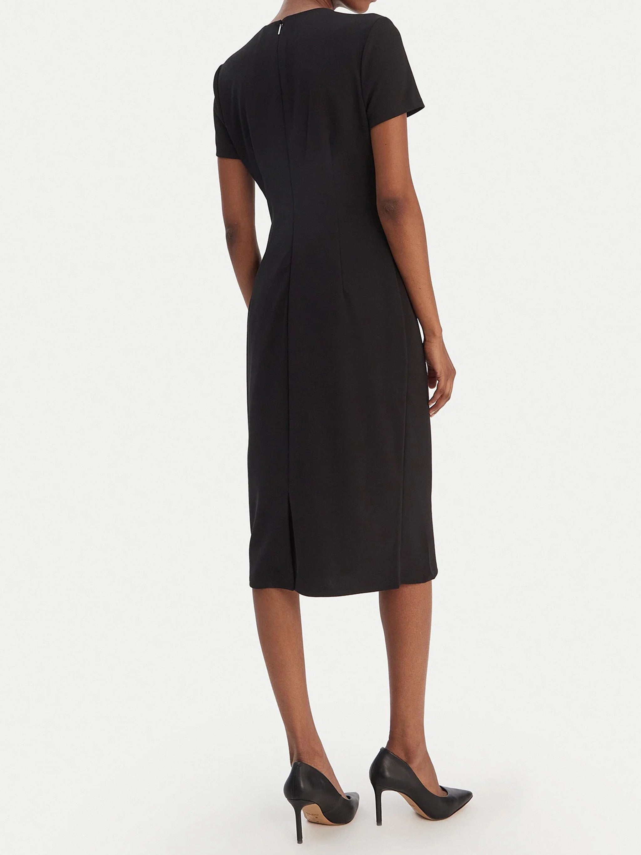 Stretch Crepe Dress Black Abito