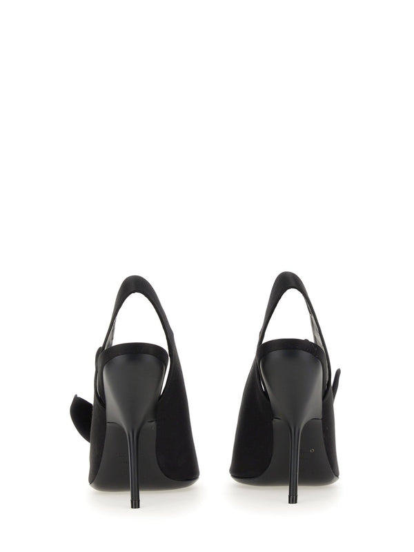 Sandal With Asymmetrical Bow Black Viscose