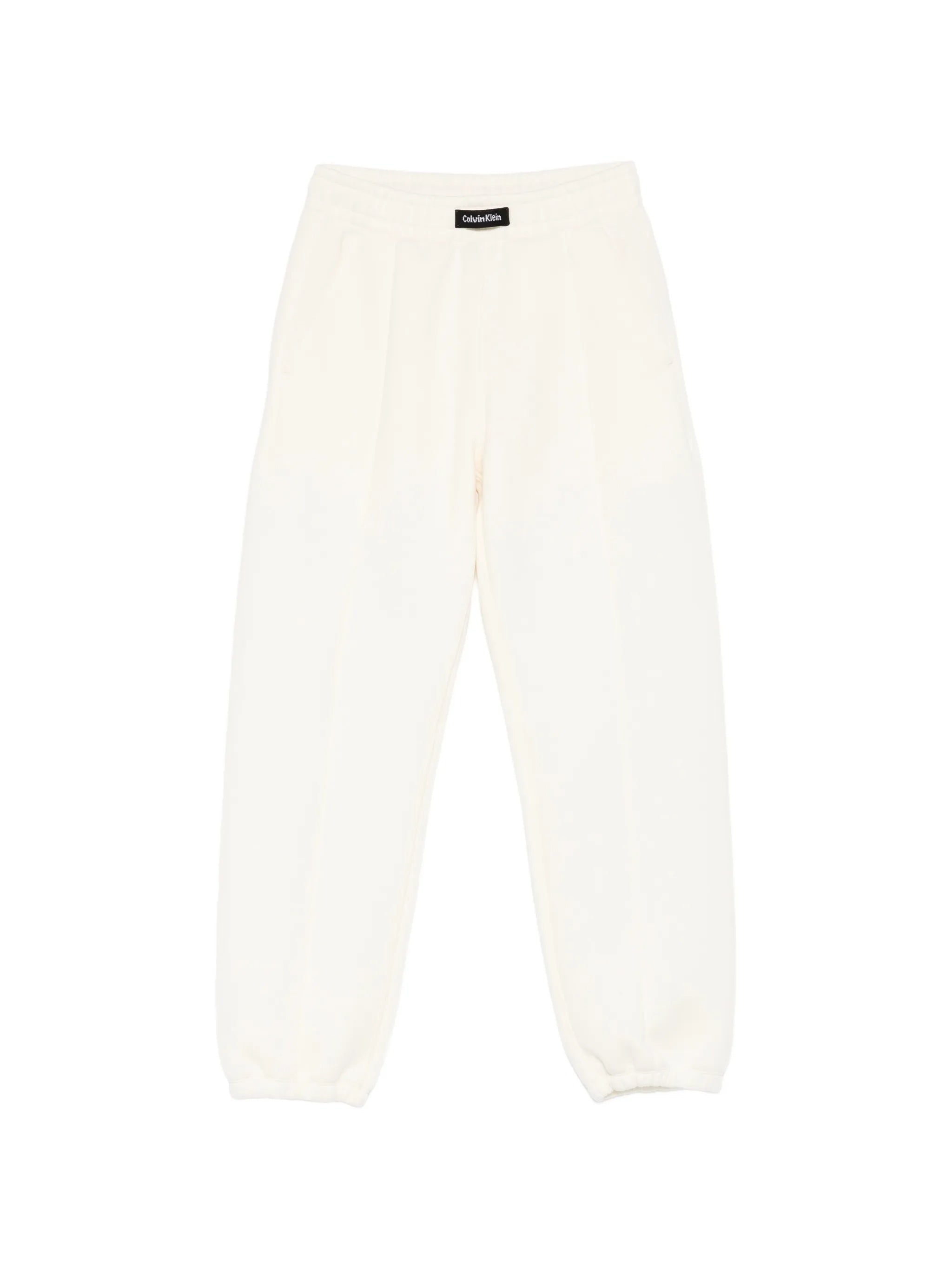 Relaxed Scuba Jogger White Pantaloni