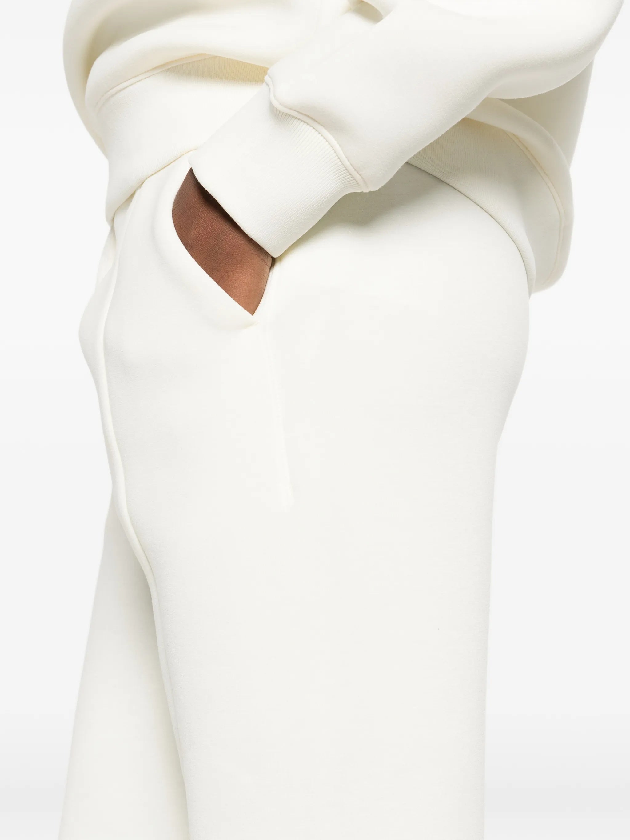 Relaxed Scuba Jogger White Pantaloni