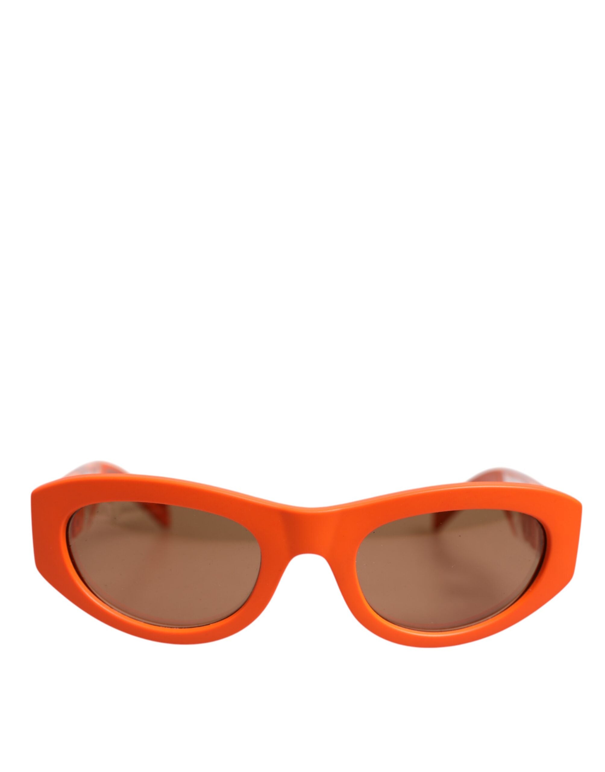 Orange Reborn To Live Oval Frame Logo Eyewear Sunglasses Acetate