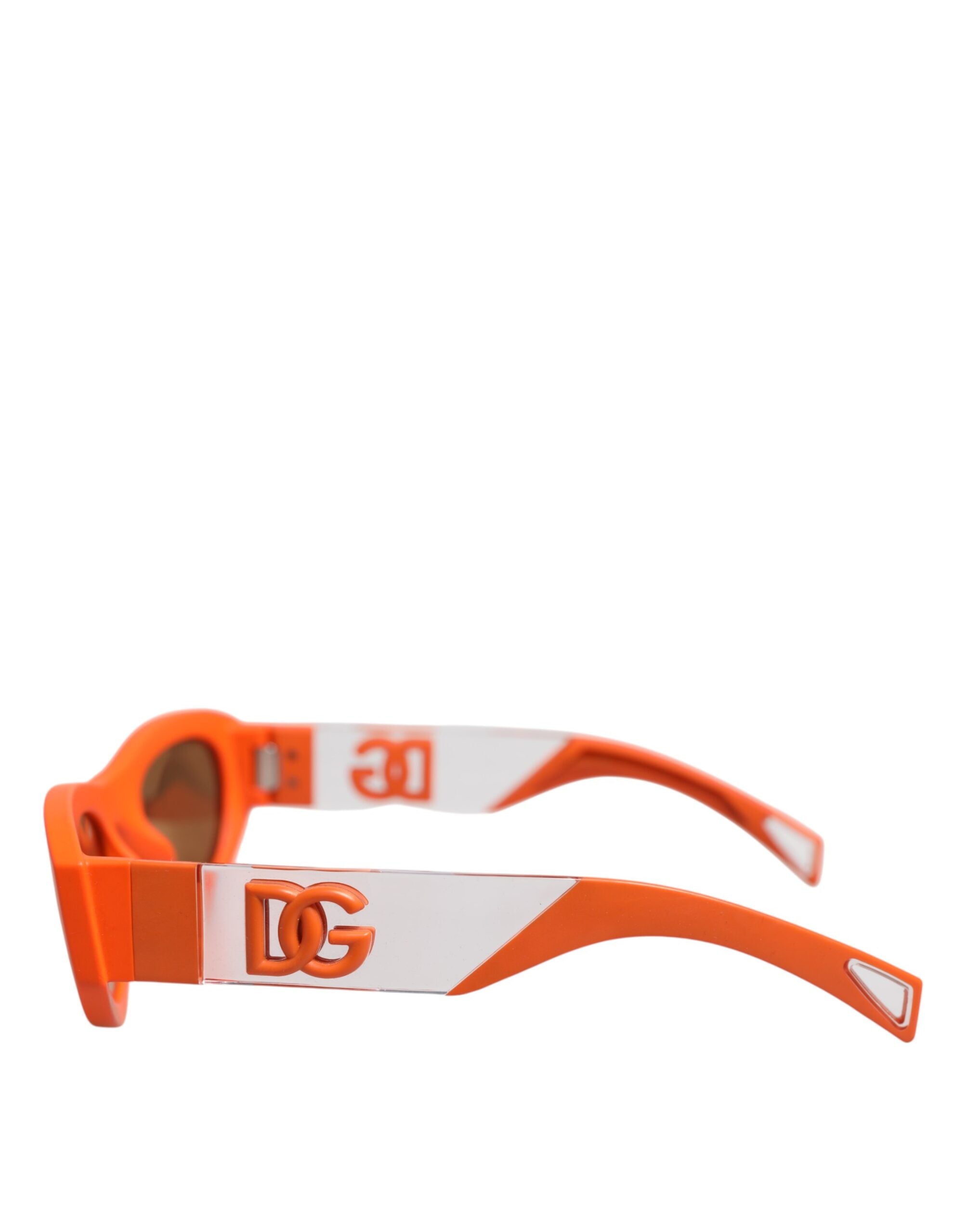 Orange Reborn To Live Oval Frame Logo Eyewear Sunglasses Acetate