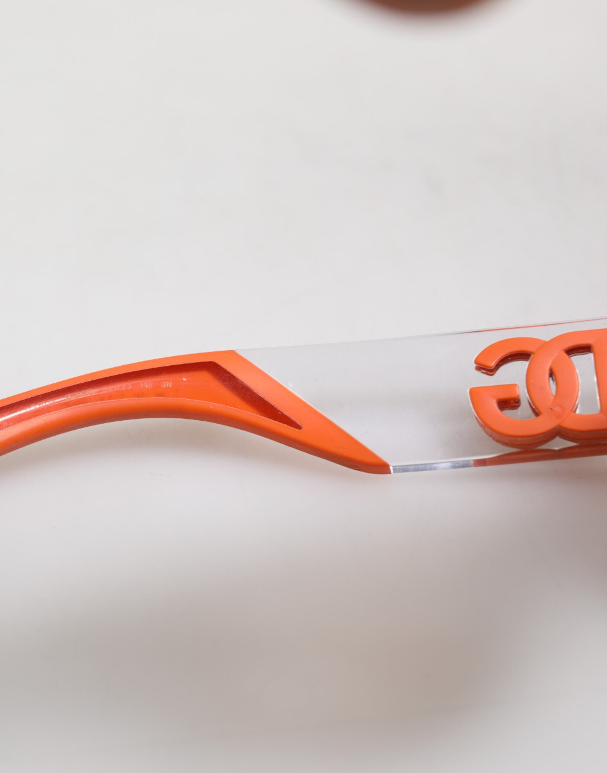 Orange Reborn To Live Oval Frame Logo Eyewear Sunglasses Acetate