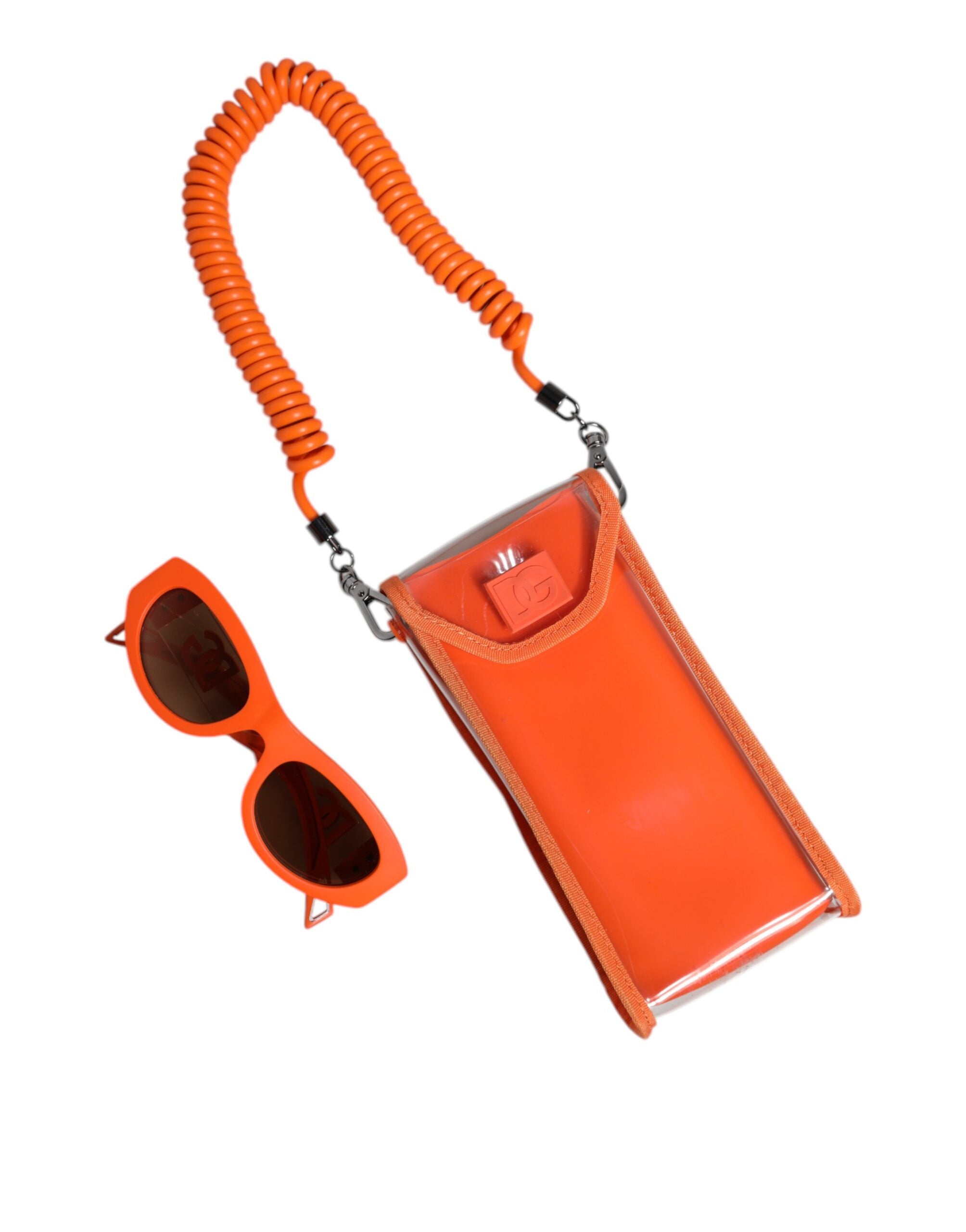 Orange Reborn To Live Oval Frame Logo Eyewear Sunglasses Acetate