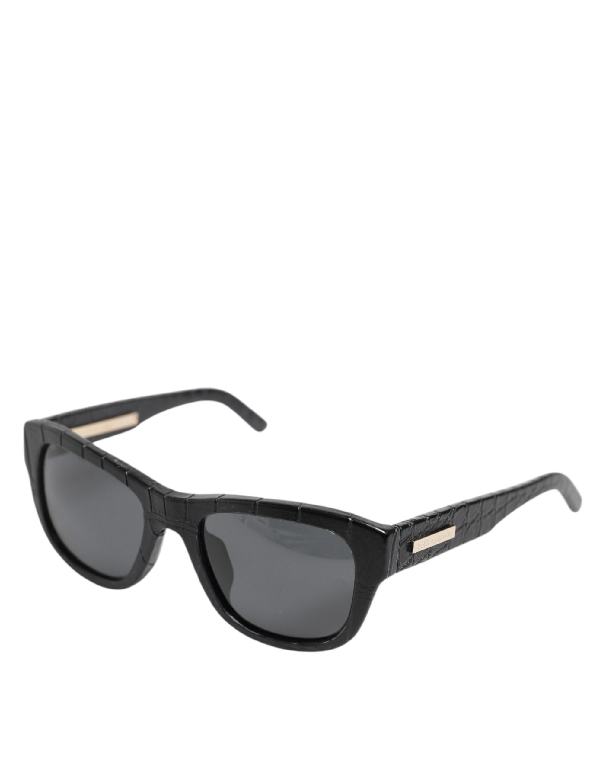 Black Leather Frame Dg4177 Tinted Lens Sunglasses