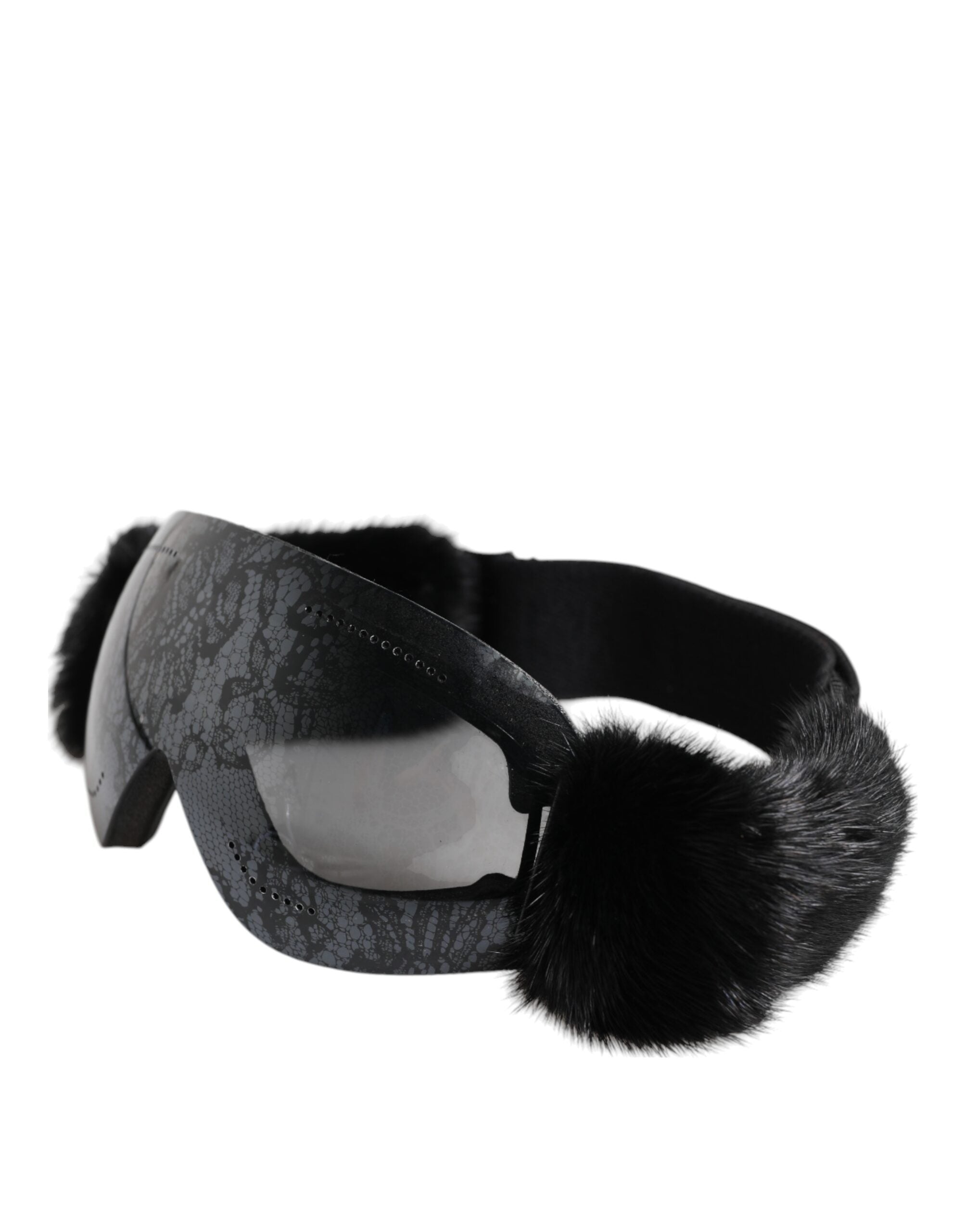 Black Bi0759 Lace Mirrored Ski Goggles Mask Sunglasses Acetate