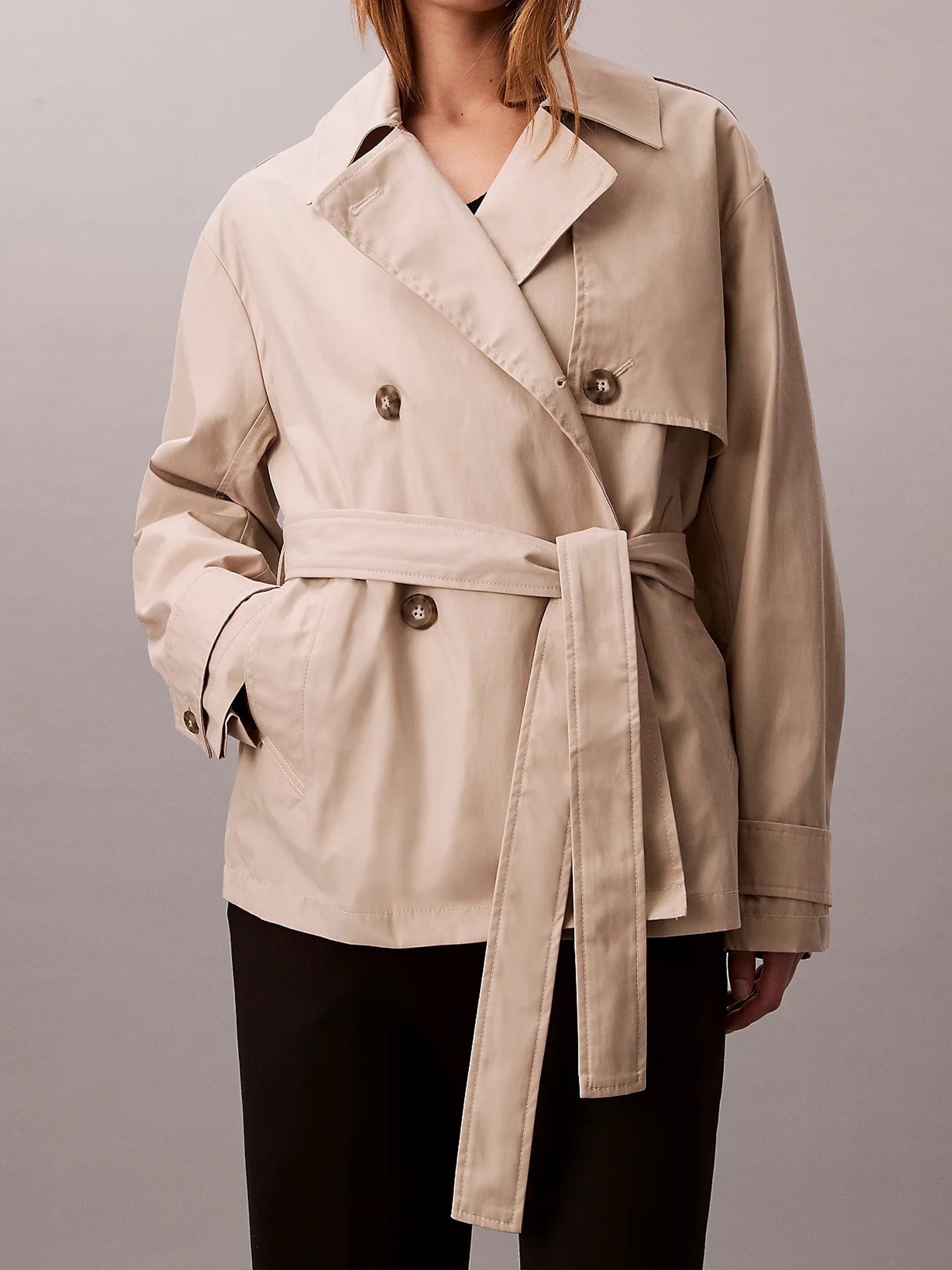 Mid Length Cotton Trench Nude & Neutrals