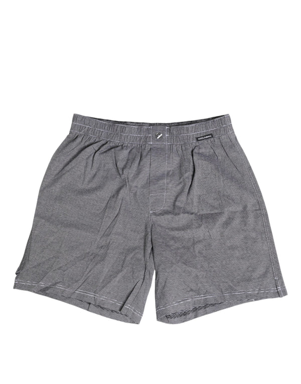 Gray Striped Cotton Regular Boxer Underwear Clothing