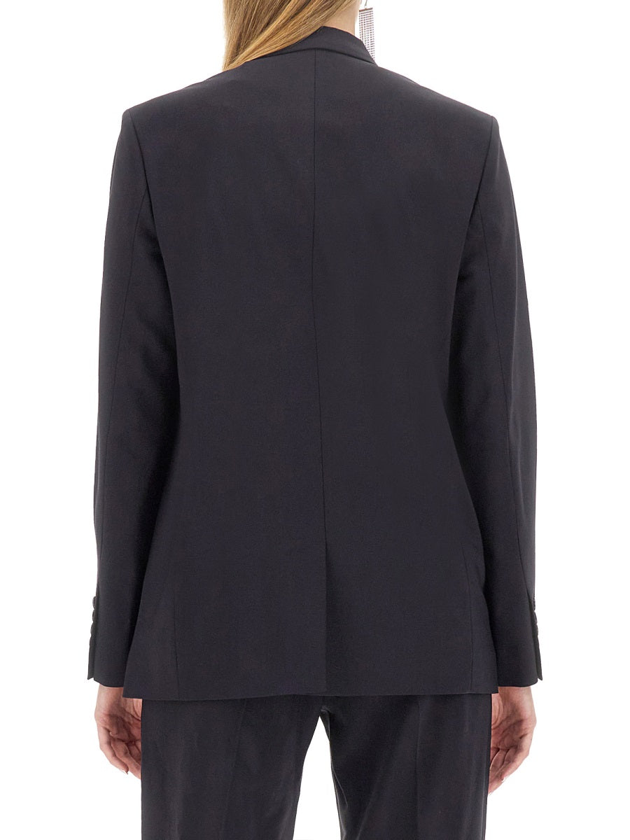 Double-Breasted Jacket Black Viscose