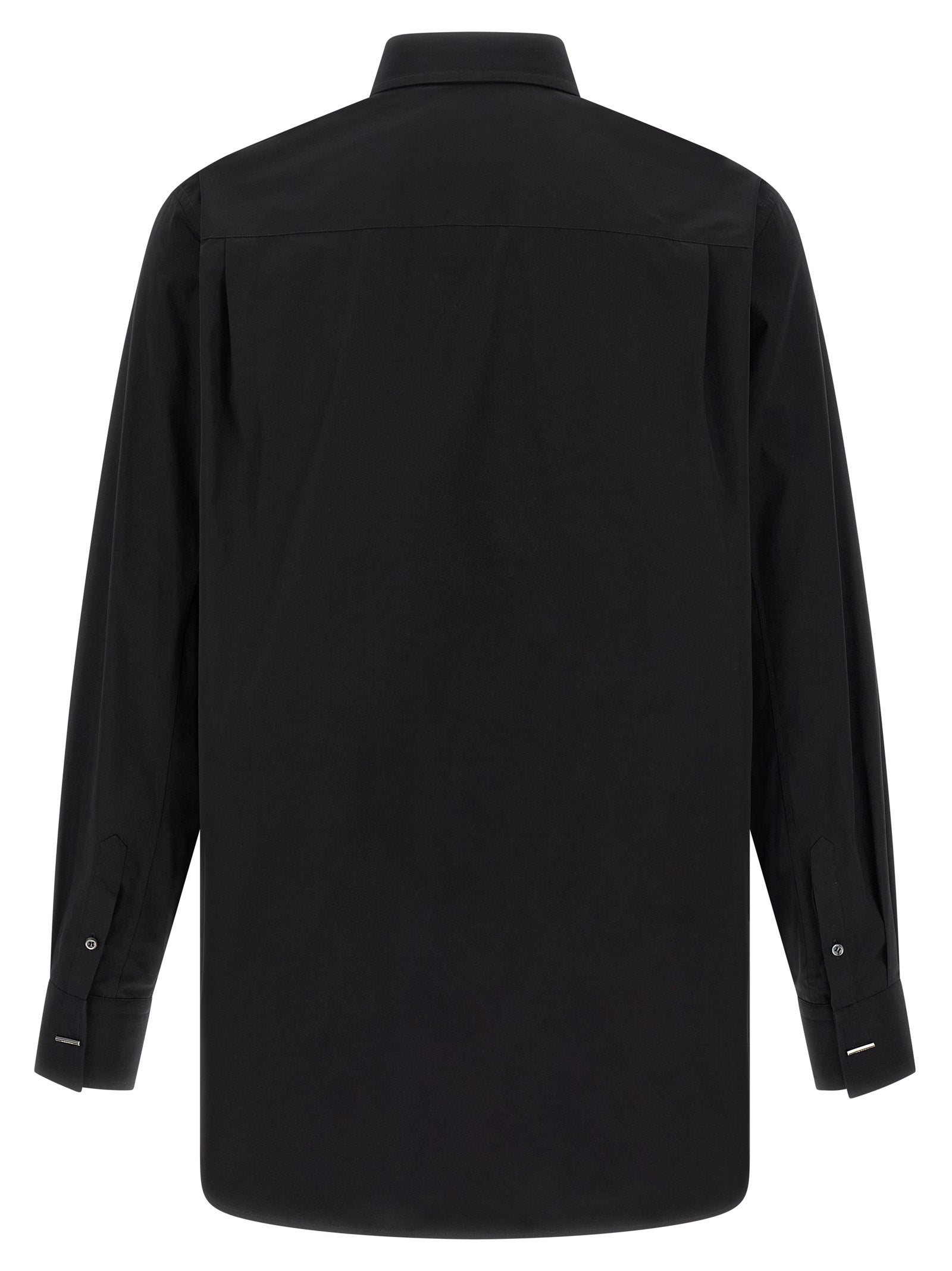 Logo embroidery shirt Black Cotton Shirt, Blouse