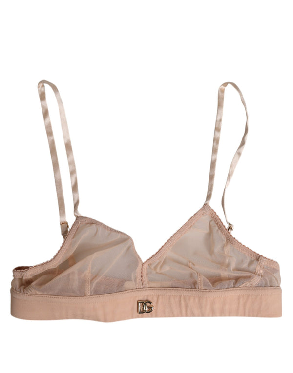 Dolce & Gabbana 82% Nylon 18% Elastane bra in pink