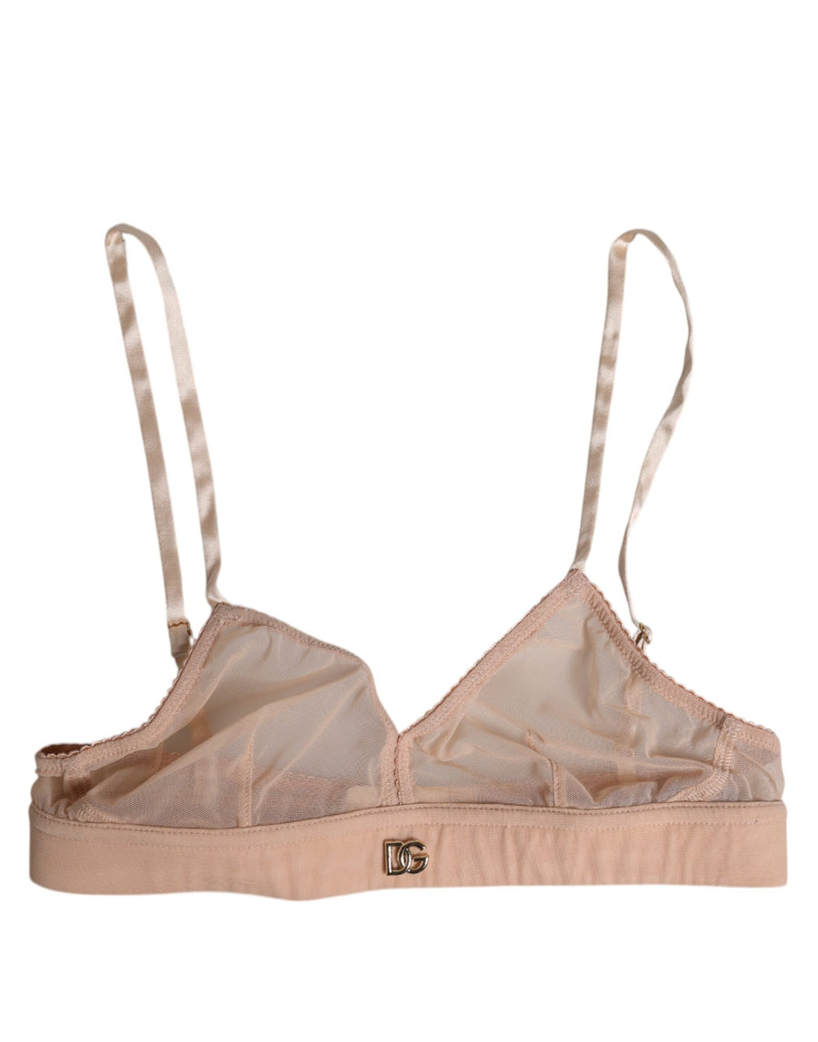 Dolce & Gabbana 82% Nylon 18% Elastane bra in pink